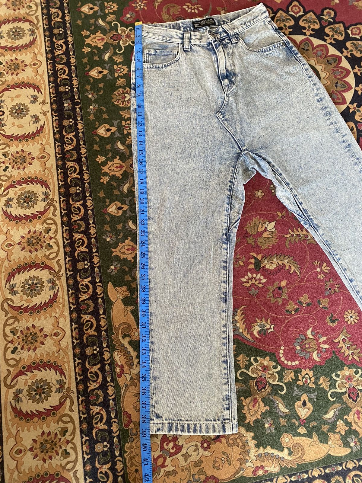 Japanese Brand × Vintage Vintage Cube Sugar Acid Wash Workwear Denim Pant Size US 29 - 15 Thumbnail