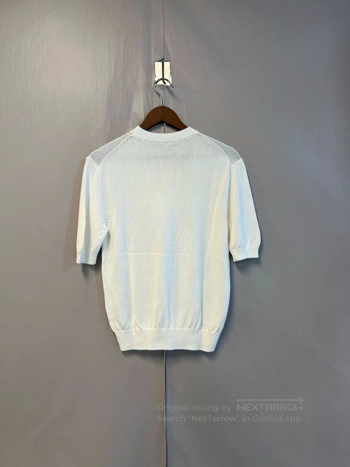 Loewe Loewe White Knit Short Sleeve Top. Size US M / EU 48-50 / 2 - 2 Thumbnail