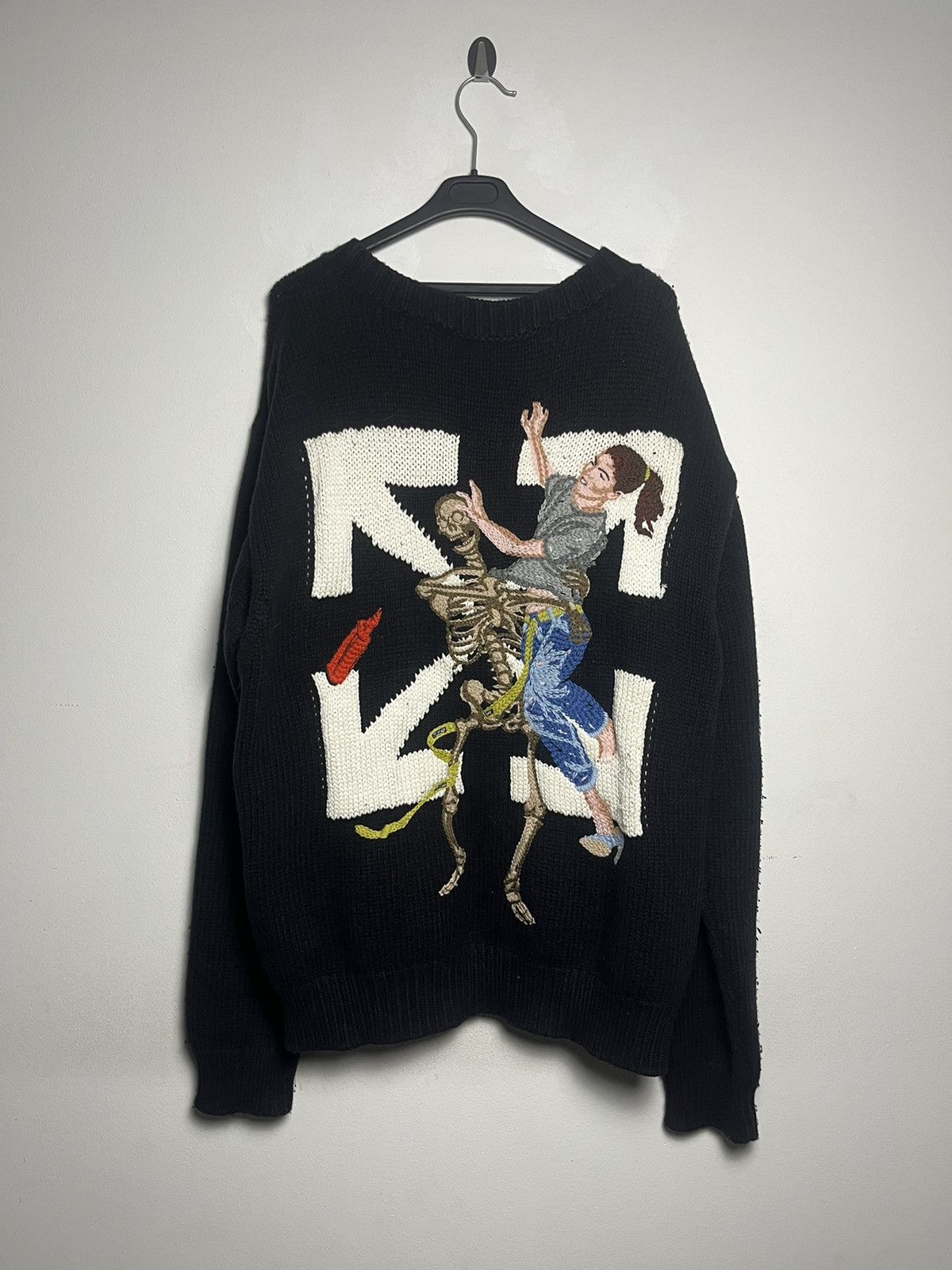 Off White Off White Pascal Skeleton Arrow Knit Sweater Grailed