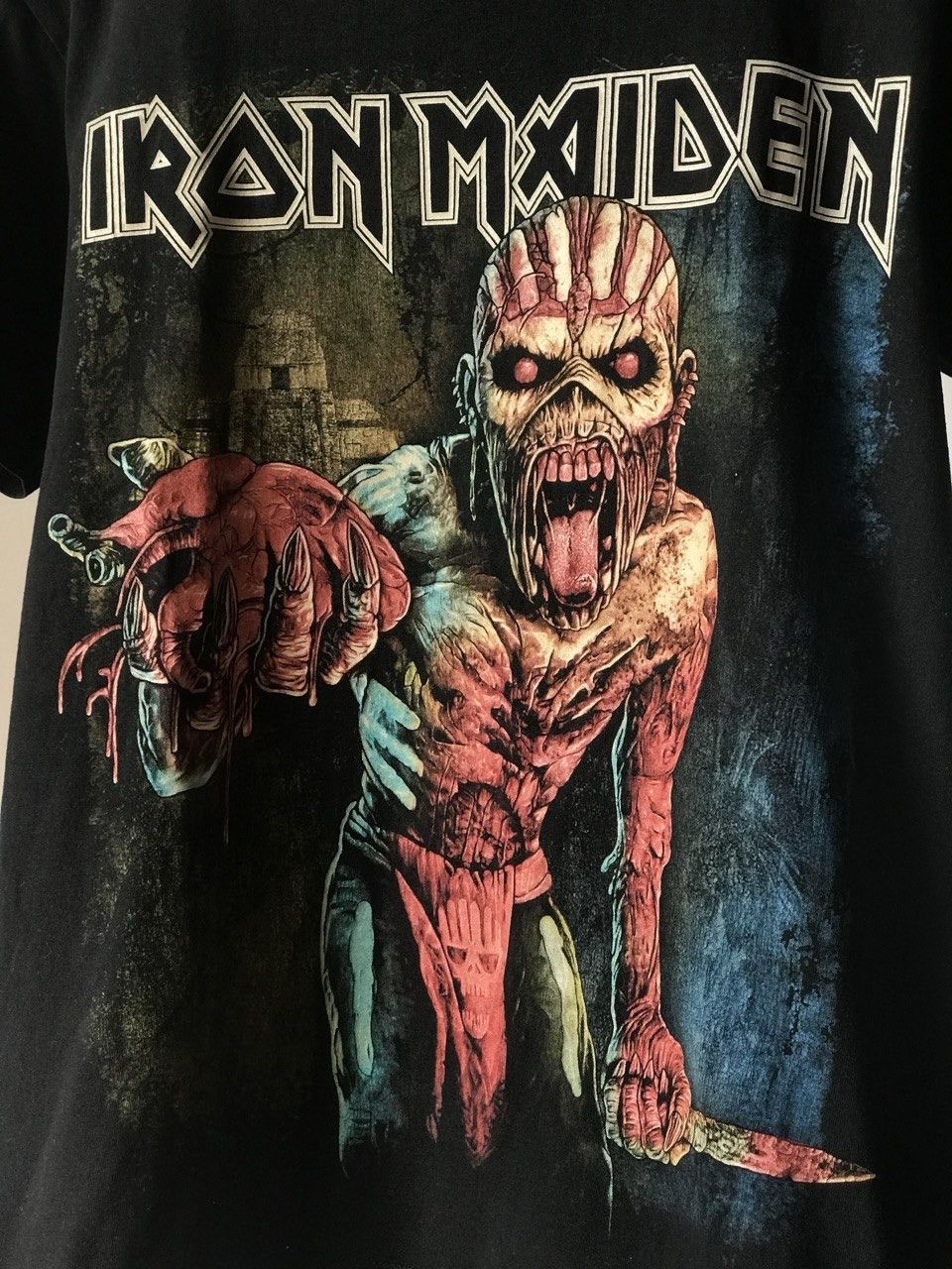 Iron Maiden Vintage Iron Maiden Horror Mummy Skull Logo Rock Metal Shirt Size US M / EU 48-50 / 2 - 2 Thumbnail