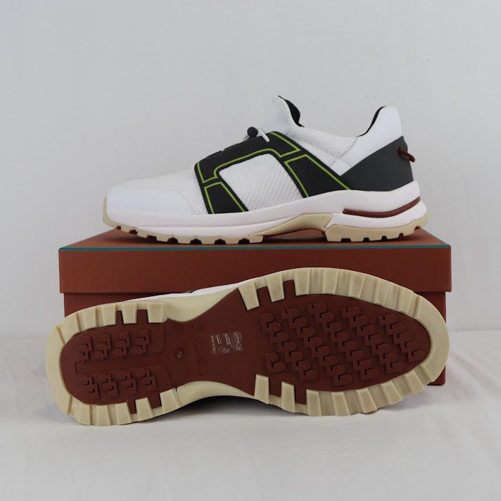 Loro Piana Trail Hiker Walk Mesh Roadster Calf Sneaker in White/Black Size US 13 / EU 46 - 9 Thumbnail