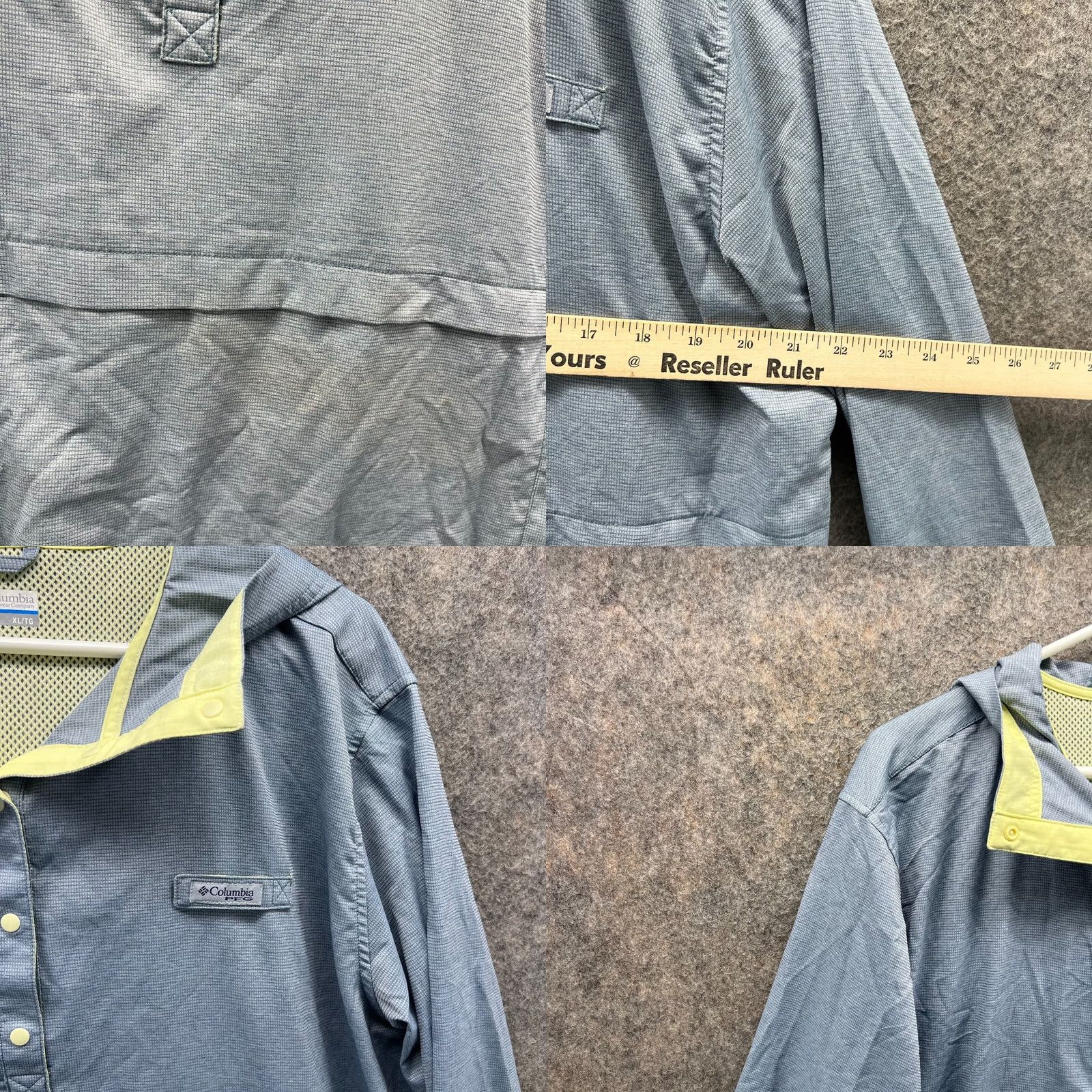 Vintage Columbia Jacket Men XL Blue Zip Hoodie Polyester PFG Vented Anorak Windbreaker Windbreaker Hooded Regular Fit Size US XL / EU 56 / 4 - 8 Thumbnail