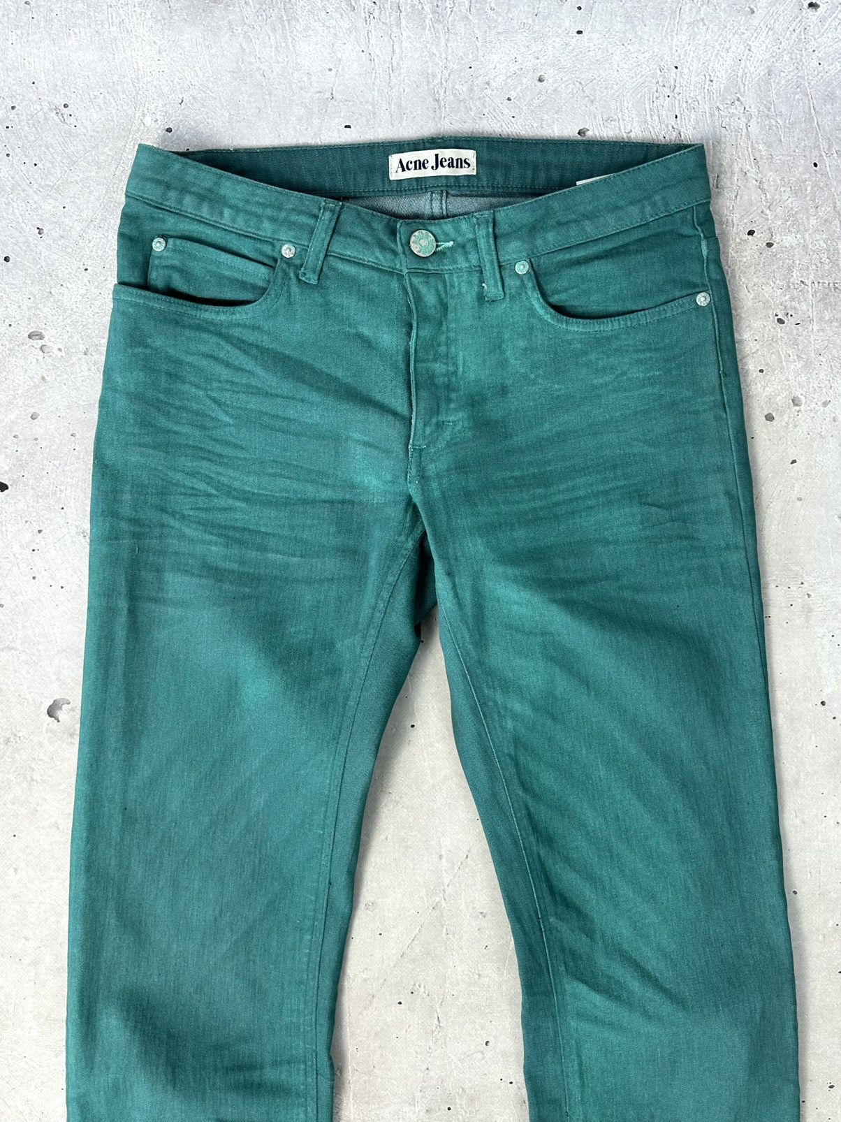 Acne Studios Acne Studios Hep Used Twill Jade Green Women’s Jeans Size 30" / US 8 / IT 44 - 2 Thumbnail