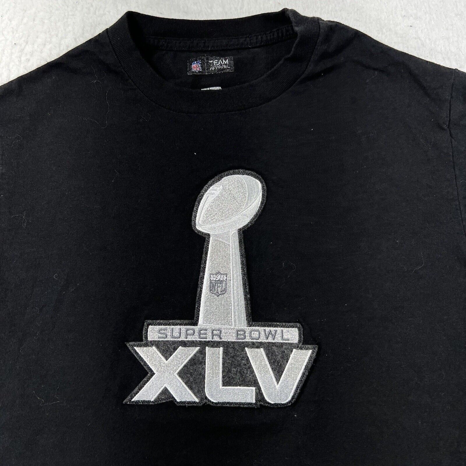 NFL NFL Super Bowl XLV Black Short Sleeve Patch Logo T Shirt Size US S / EU 44-46 / 1 - 2 Thumbnail
