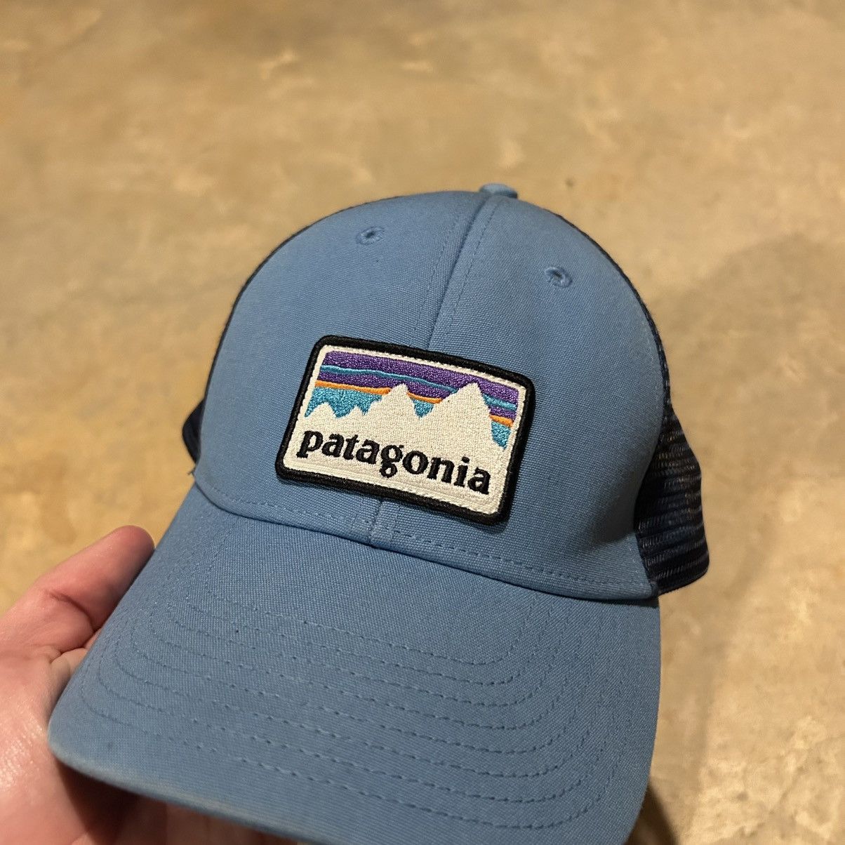 Patagonia Patagonia Fitz Roy Mountain Logo Patch Mesh Back Trucker Hat Size ONE SIZE - 3 Thumbnail