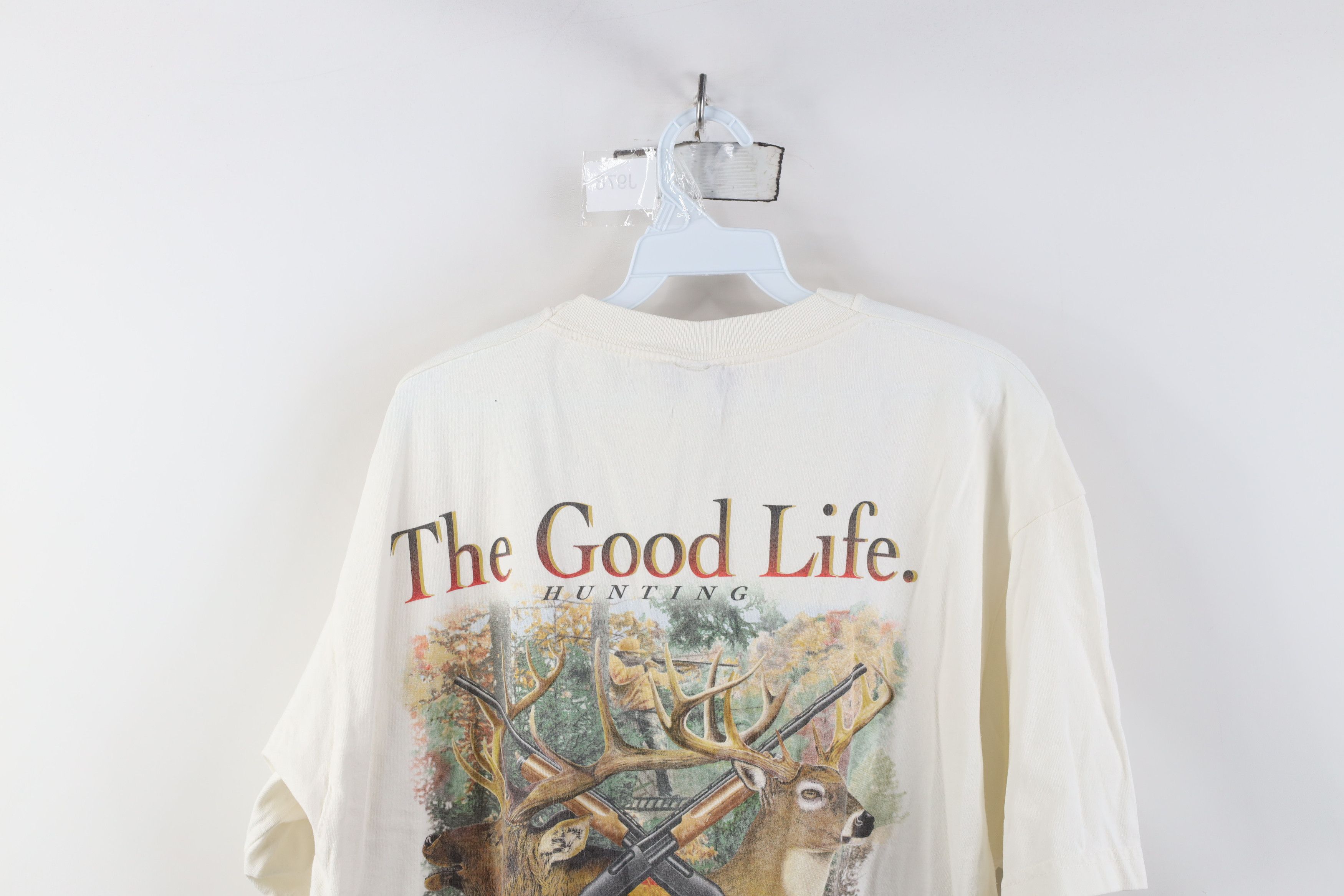 Vintage Vintage 90s Streetwear Life Hunting Nature Deer Buck T-Shirt Size US XL / EU 56 / 4 - 15 Thumbnail