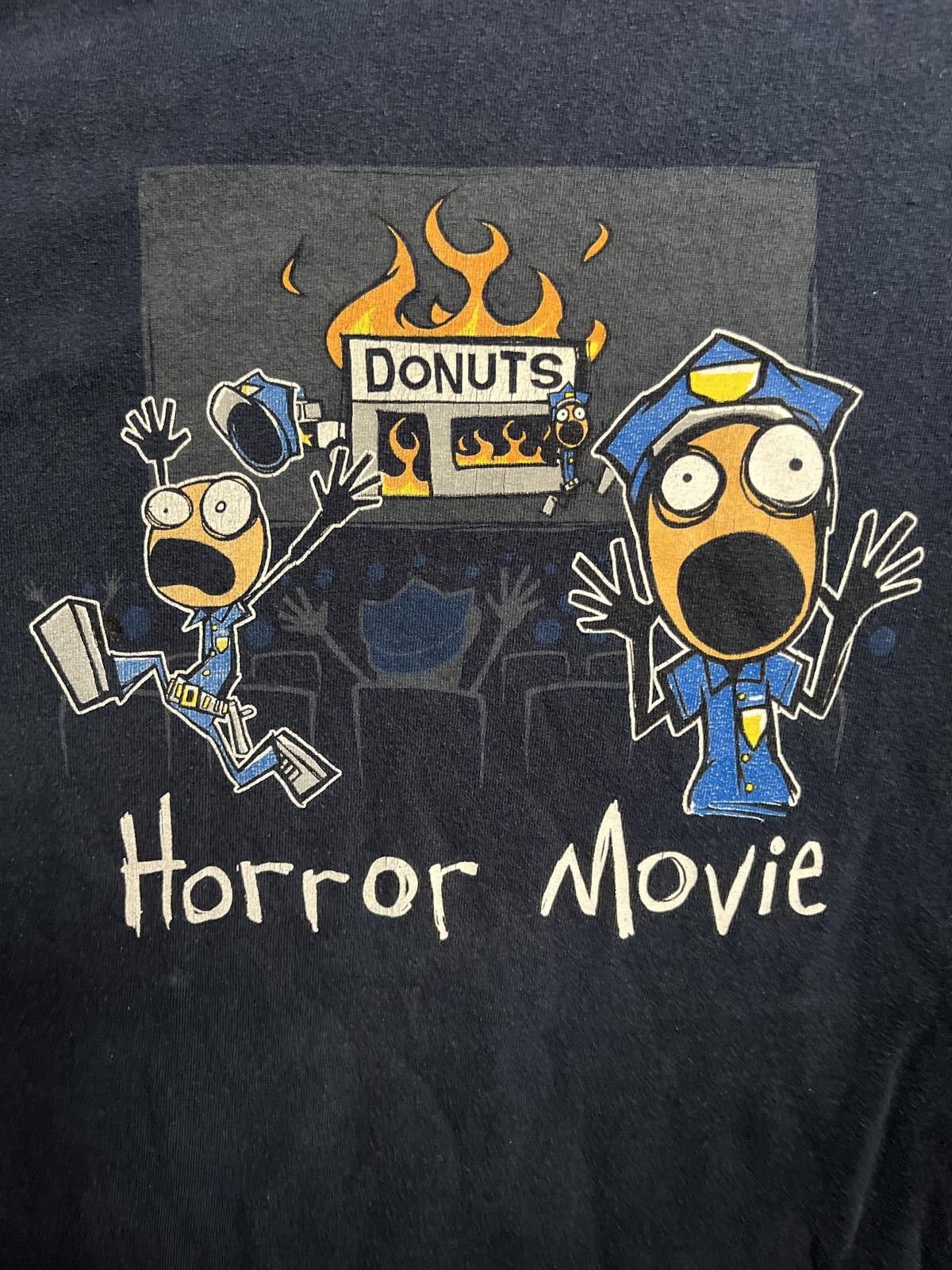 Designer Y2K T-shirt Cops Horror Movie Donut Shop Fire Funny Tee XL Size US XL / EU 56 / 4 - 3 Thumbnail