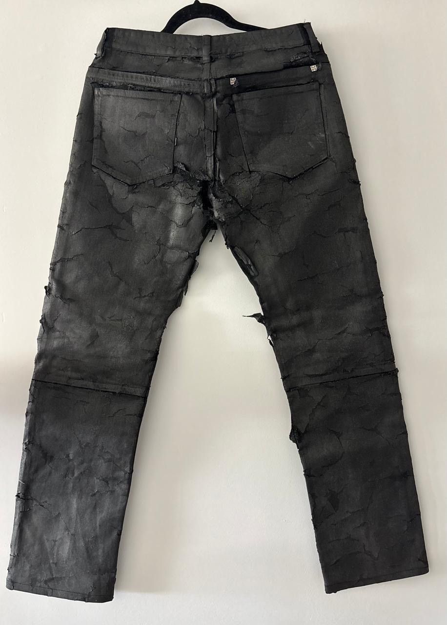 Givenchy Givenchy Crackled Painted Jeans Size US 30 / EU 46 - 2 Thumbnail