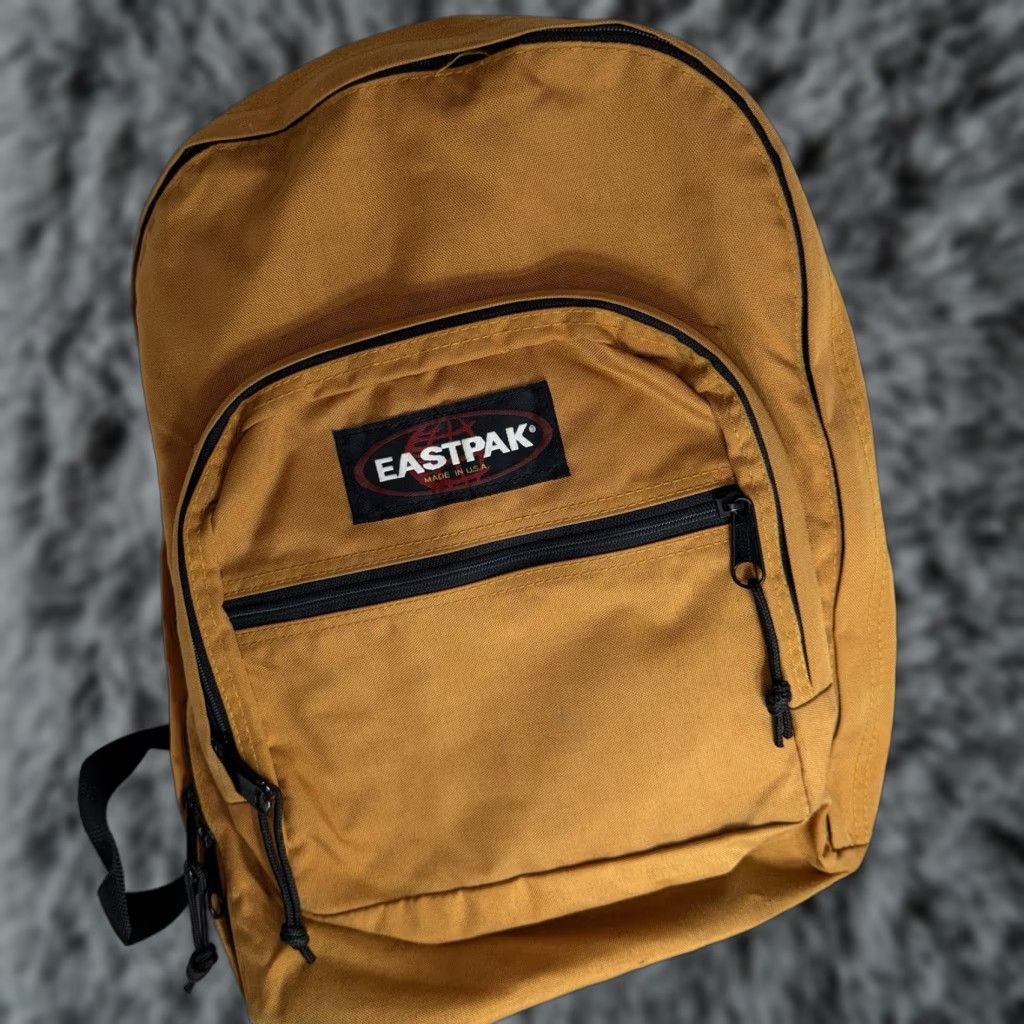 Eastpak VINTAGE Eastpak Backpack Men Medium Orange USA Leather 90s Burnt Orange Size ONE SIZE - 1 Thumbnail