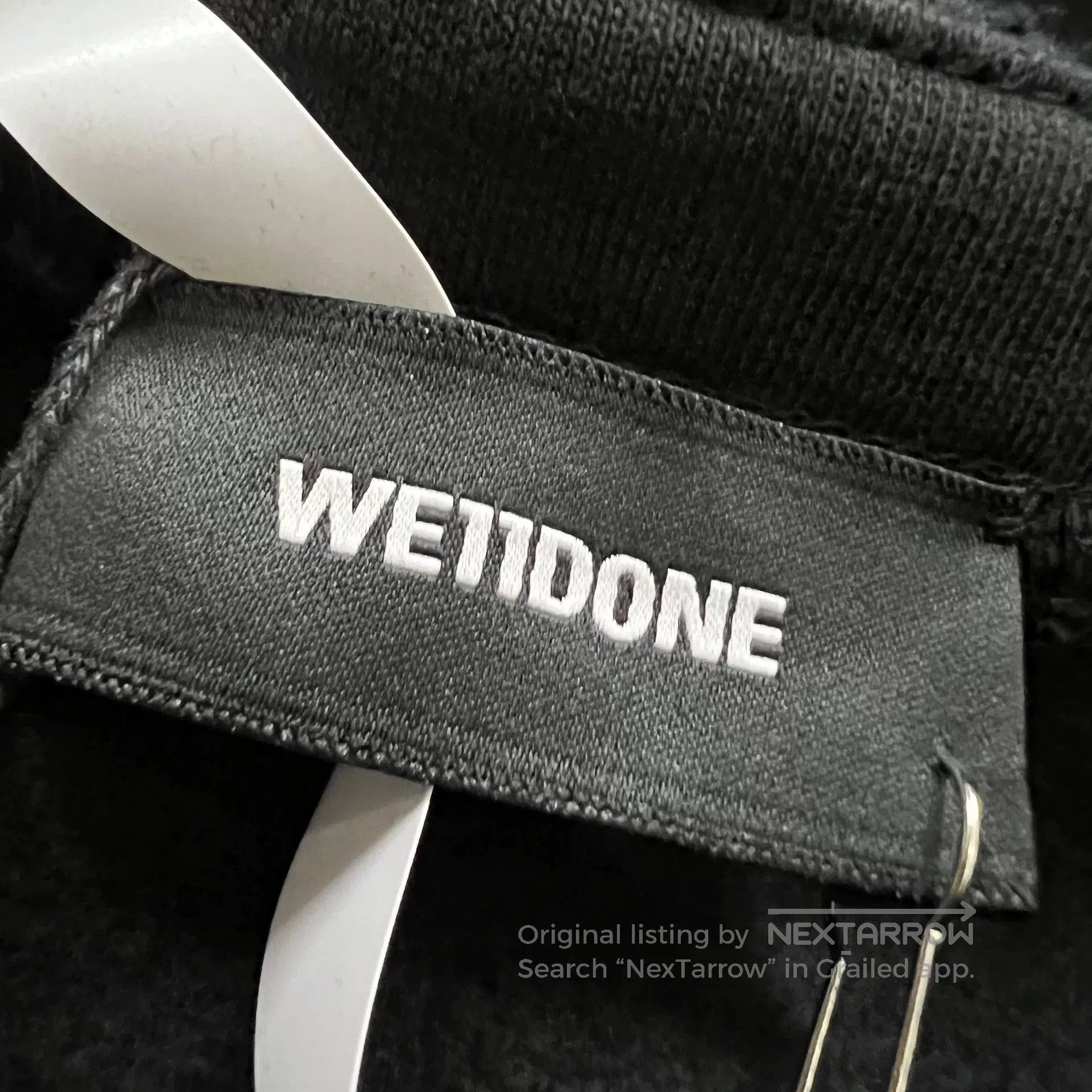 WE11DONE black double-breasted logo sweatshirt. Size XS / US 0-2 / IT 36-38 - 4 Thumbnail