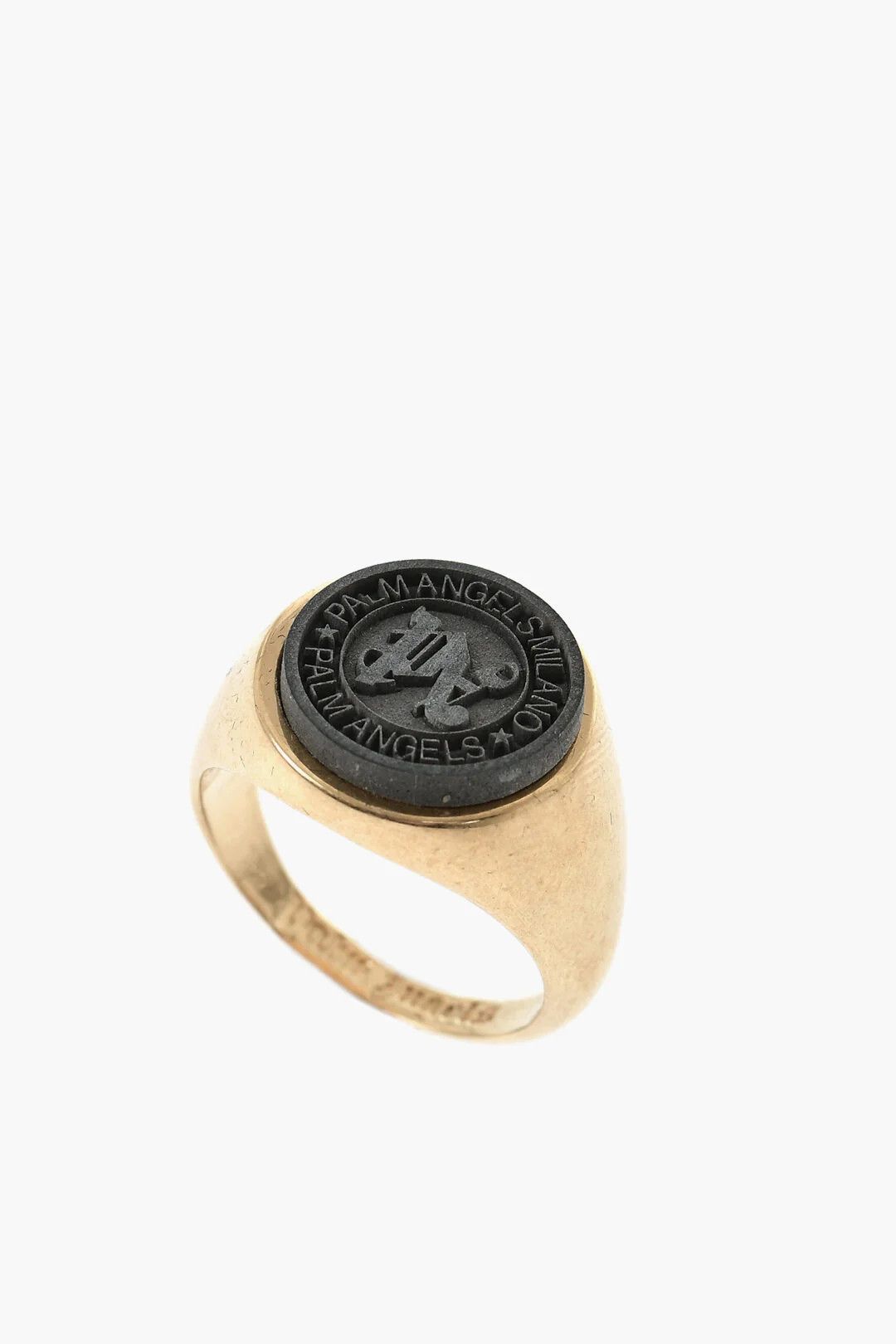 Palm Angels og1mm0326 Size: 58 / Gold-Tone Brass Signet Ring in Gold Size ONE SIZE - 1 Thumbnail