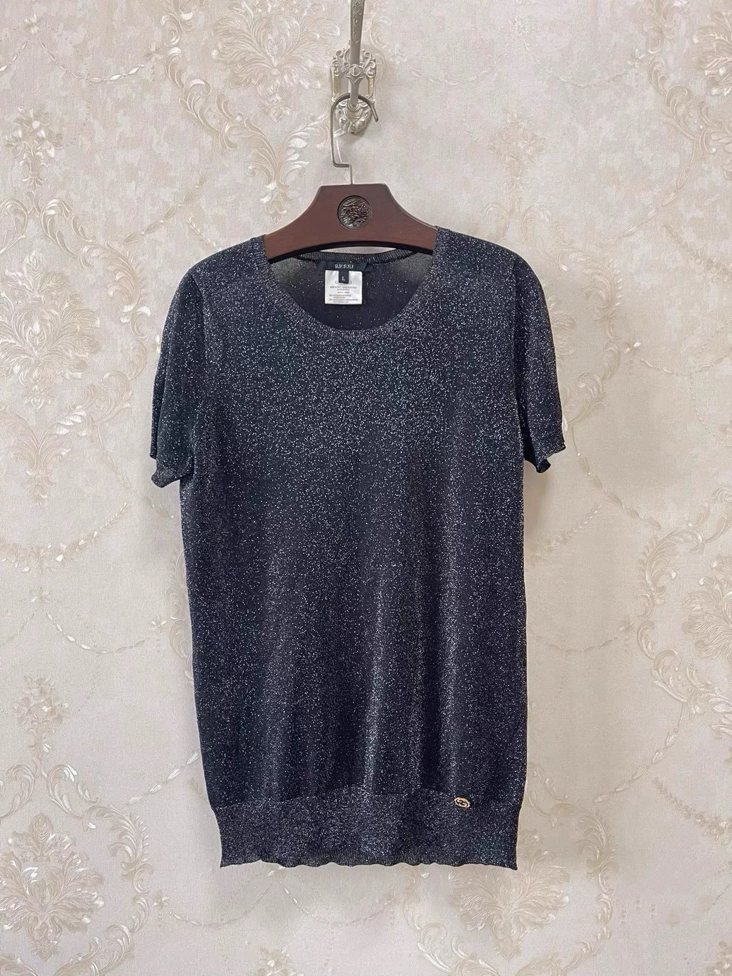 Gucci Gucci Runway Shiny Knit T-shirt Size M / US 6-8 / IT 42-44 - 1 Thumbnail