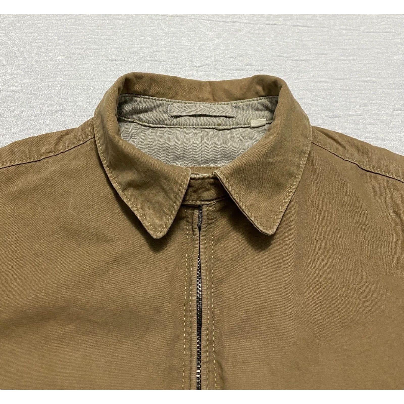 Ben Sherman Ben Sherman Bomber Jacket Mens Size S Beige Full Zip Loop Collar Regular Coat/Jacket Size US S / EU 44-46 / 1 - 7 Thumbnail