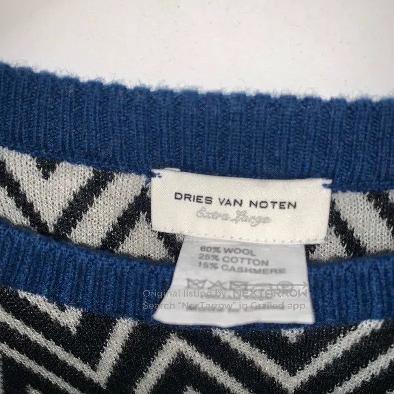 Dries Van Noten Dries Van Noten Ethnic-Style Cashmere-Blend Knit Sweater Size US L / EU 52-54 / 3 - 5 Thumbnail