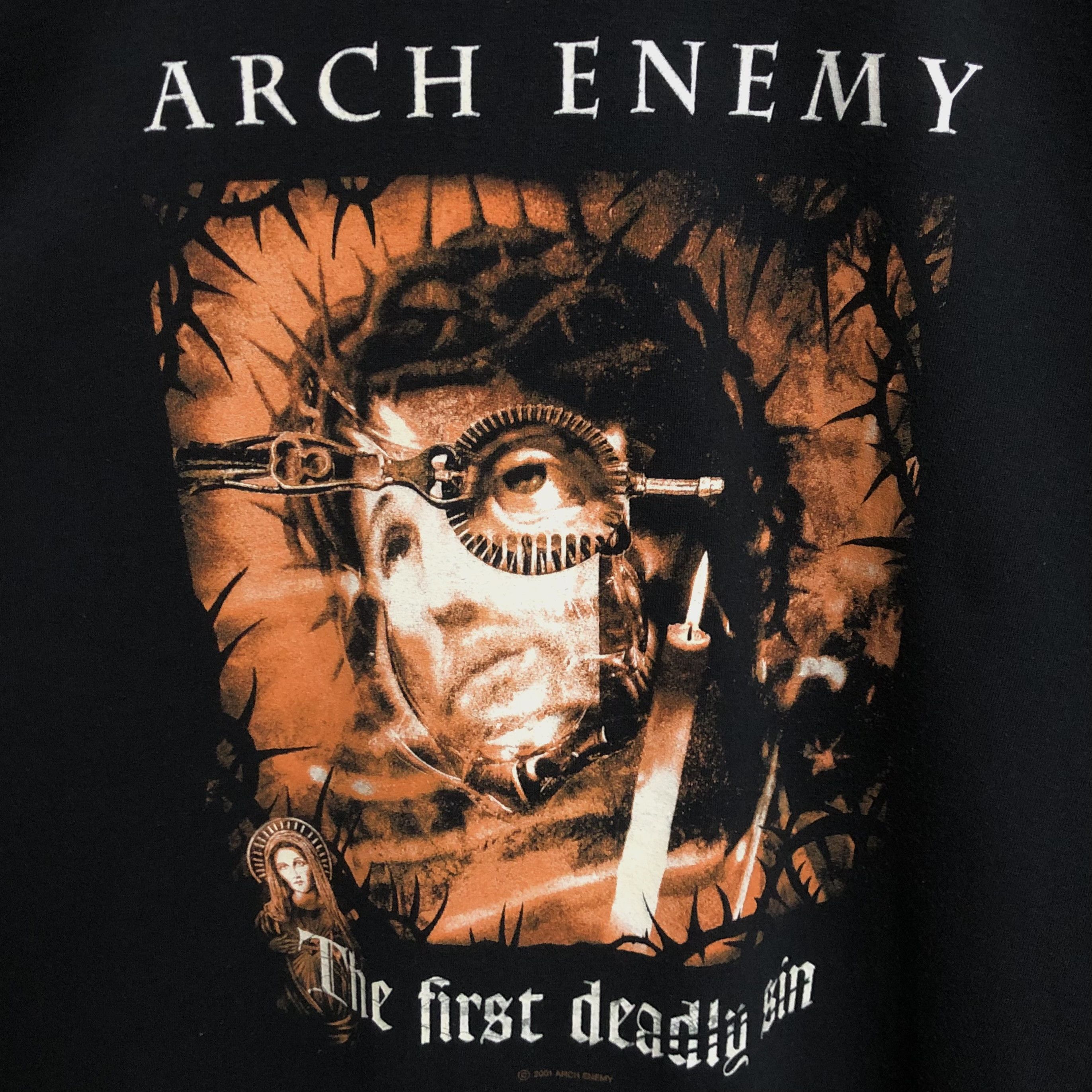 Band Tees 2001 Arch Enemy First Deadly Sin Tour Long Sleeve Tee Size US L / EU 52-54 / 3 - 9 Thumbnail