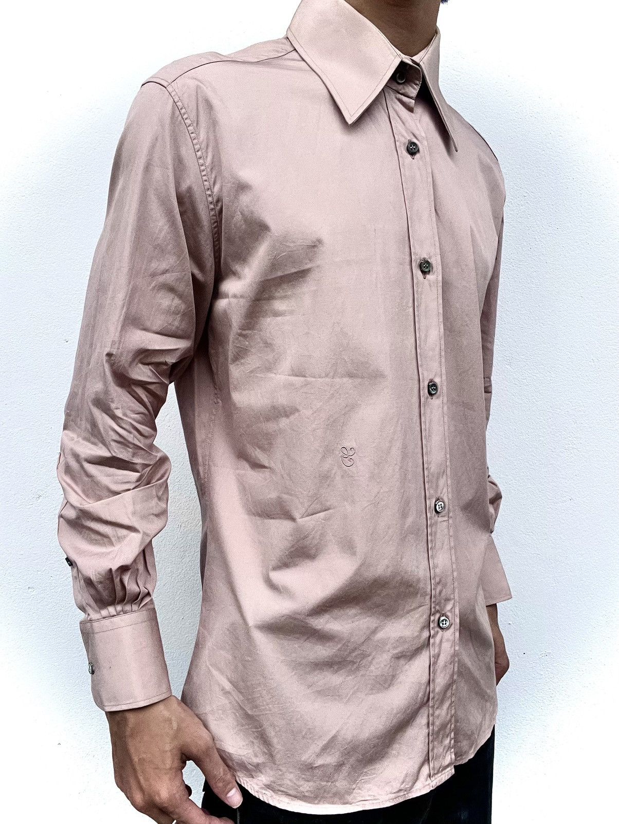 Gucci 2000s Gucci Tom Ford Pink Shirt Size US L / EU 52-54 / 3 - 3 Thumbnail