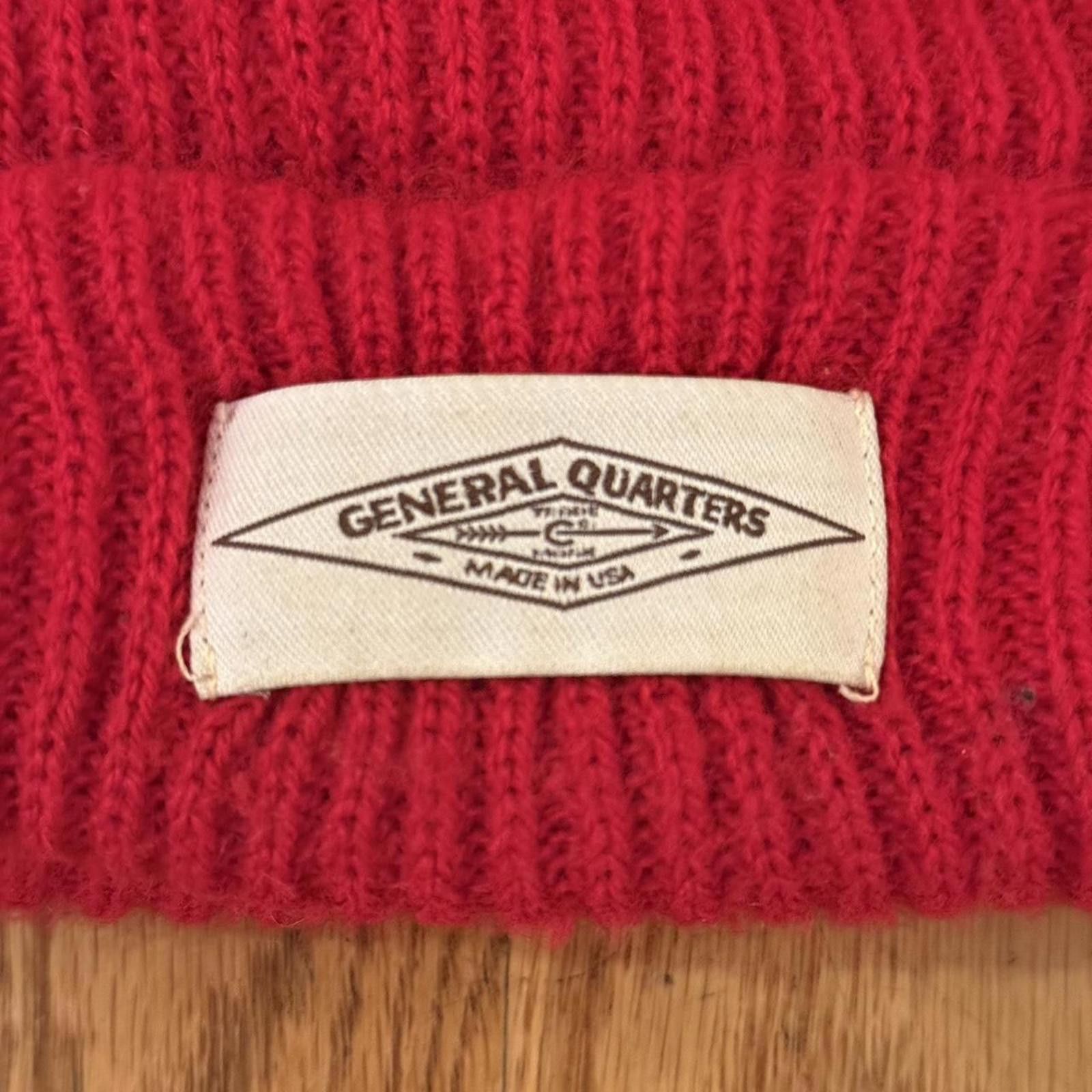 Other General Quarters Los Angeles red beanie stocking hat. Size ONE SIZE - 2 Thumbnail