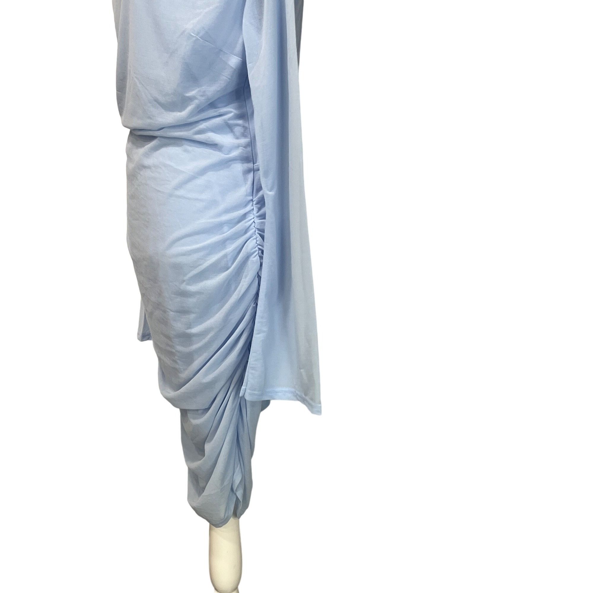 Other ASOS DESIGN high neck ruched mesh mini dress in blue, Sz. 14 Size XL / US 12-14 / IT 48-50 - 6 Thumbnail