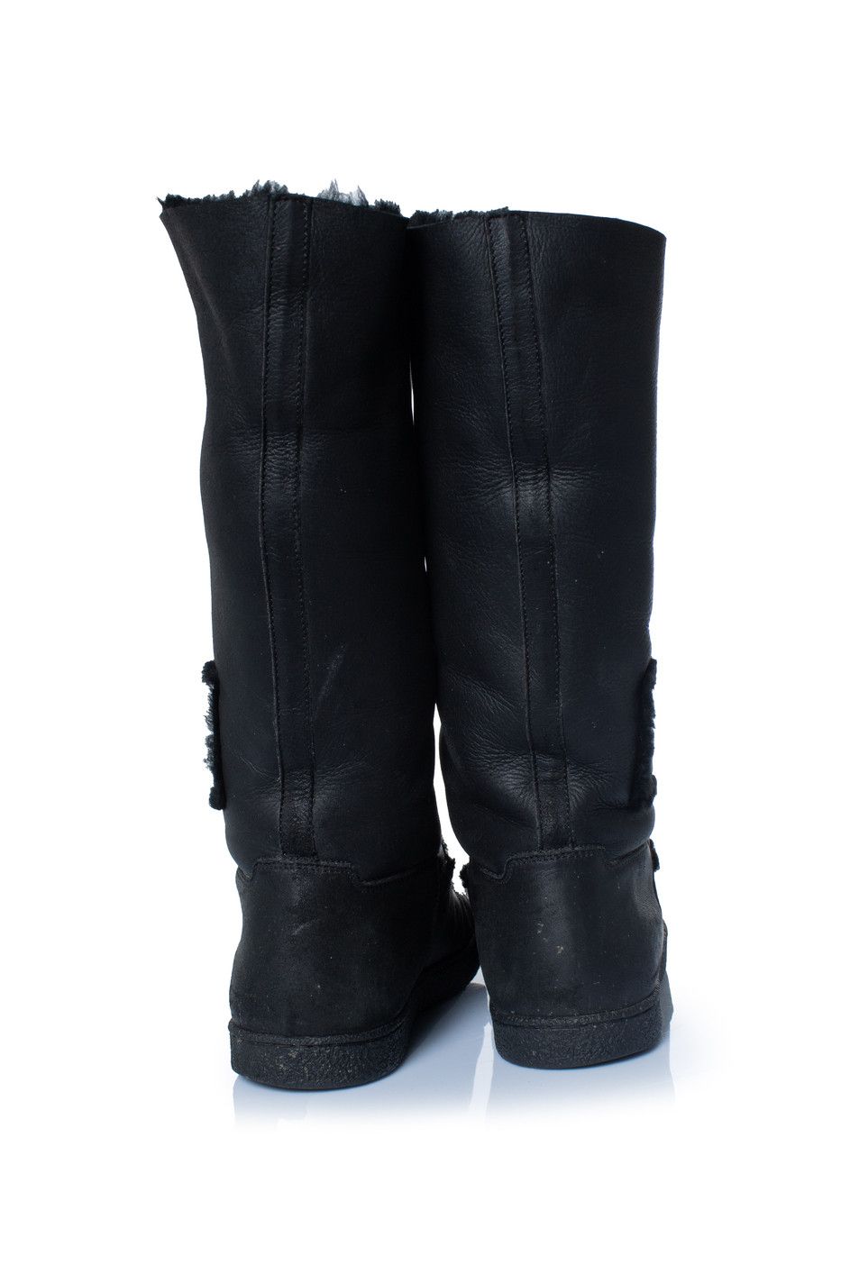 Chanel Chanel, Black shearling boots Size US 10 / IT 40 - 3 Thumbnail