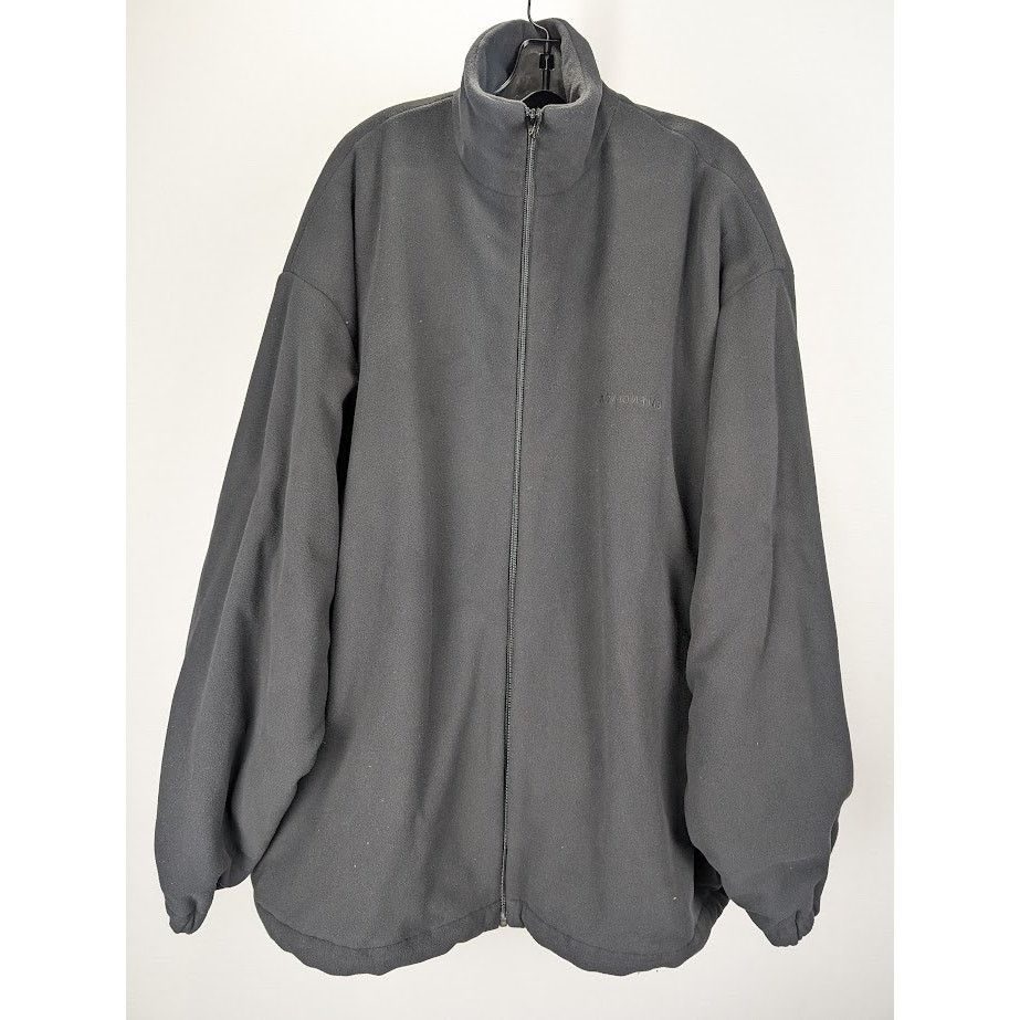 Balenciaga o1rshd1 Fleece Zip Up Jacket in Black Size US M / EU 48-50 / 2 - 2 Thumbnail