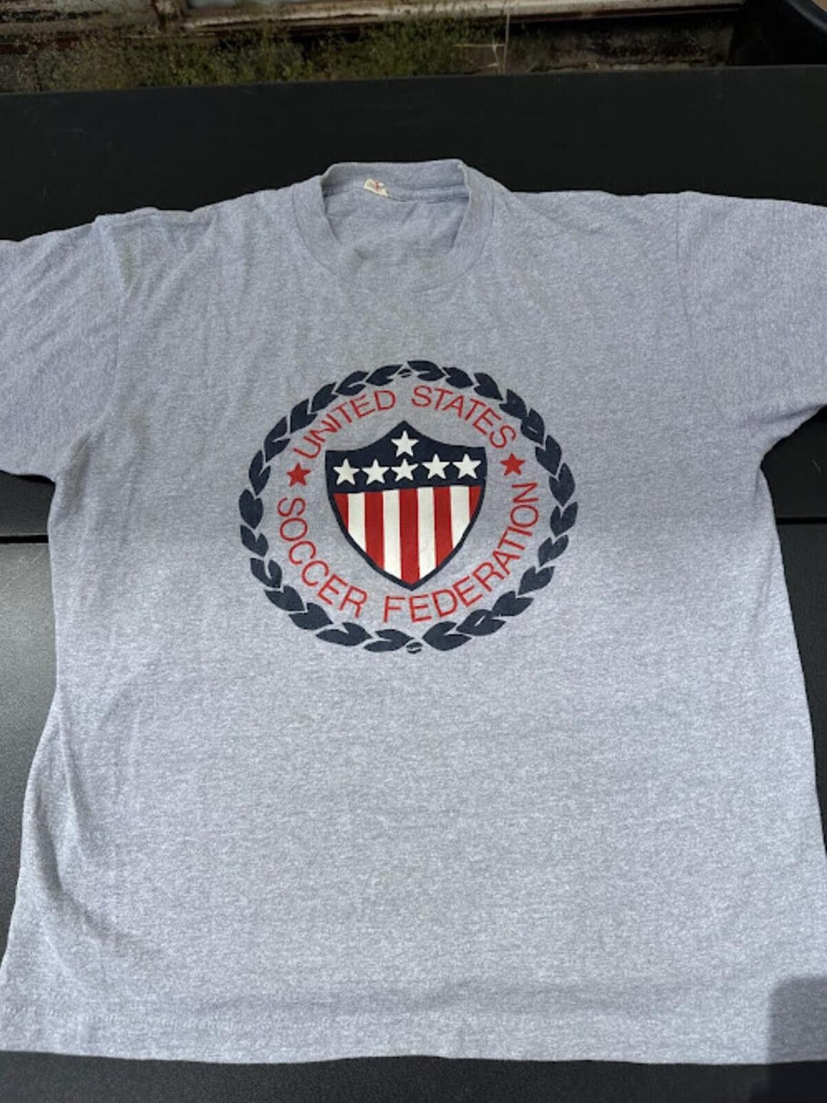 Other Vintage USA Soccer Federation Tee Single Stitch Size US XL / EU 56 / 4 - 1 Thumbnail