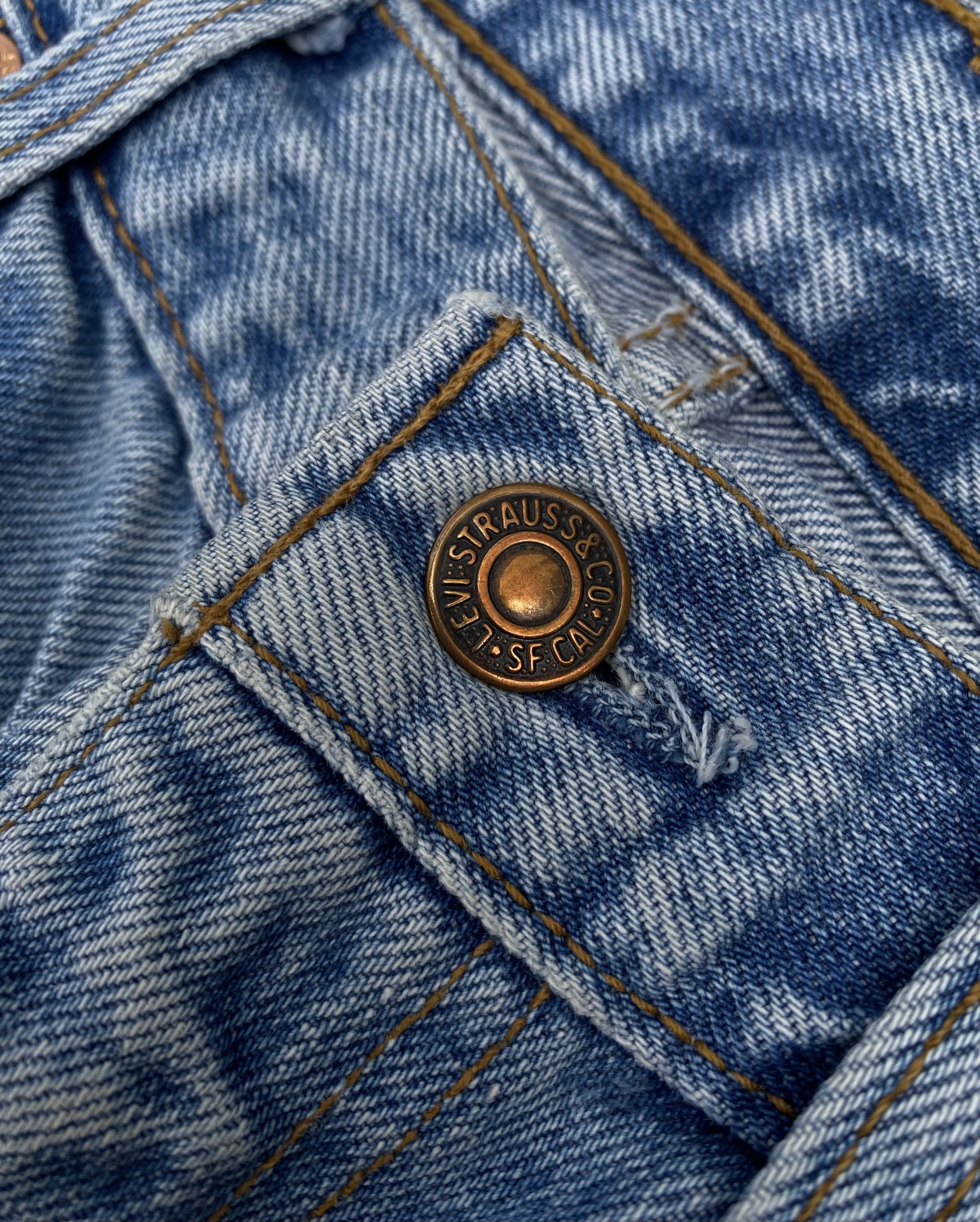 Levi's × Vintage Vintage Levi's Orange Rab baby blue Jeans distressed Size US 32 / EU 48 - 7 Thumbnail