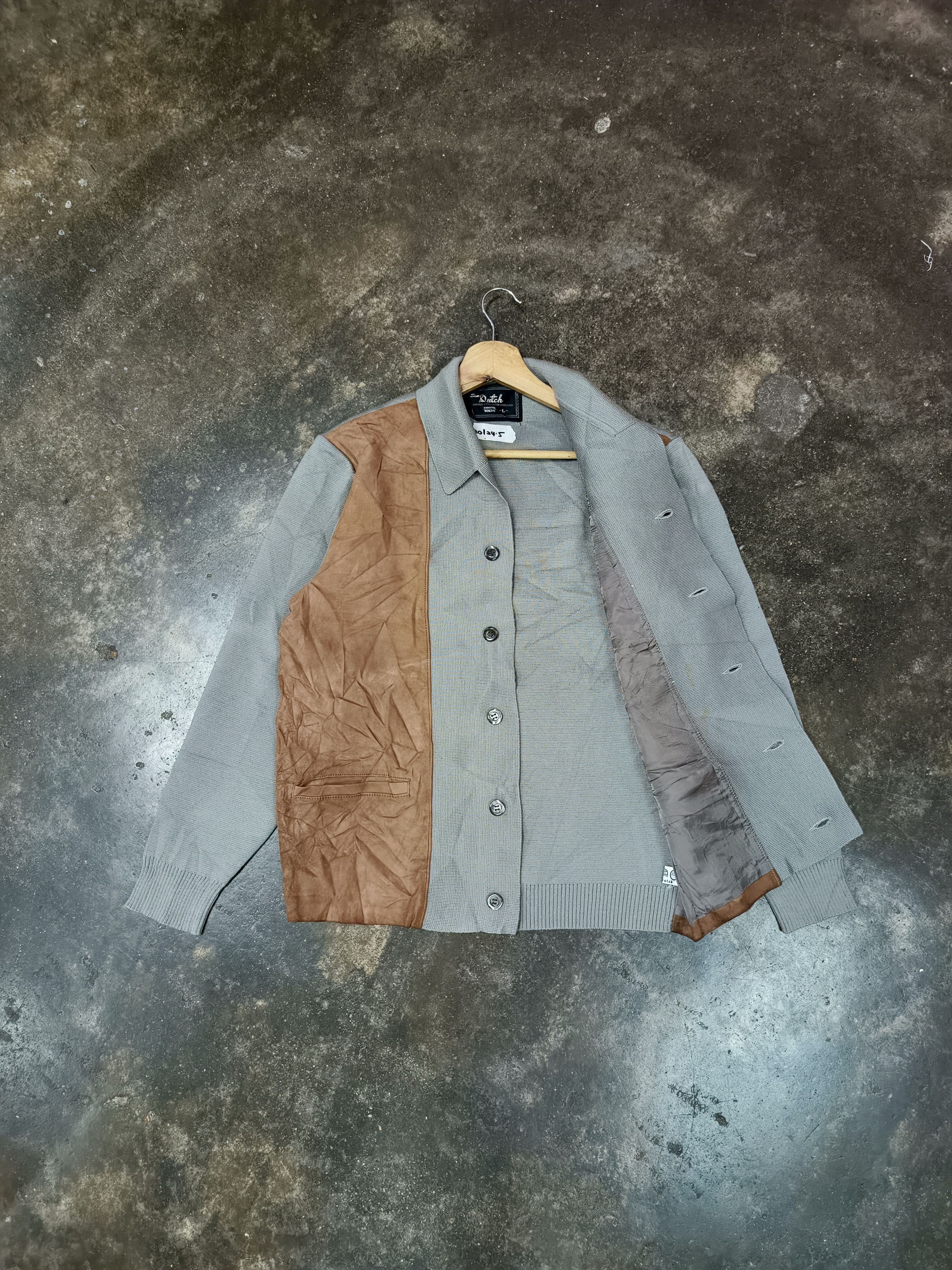 San Dutch Guaranteed Tokyo Classic Retro Knit Jacket Leather
