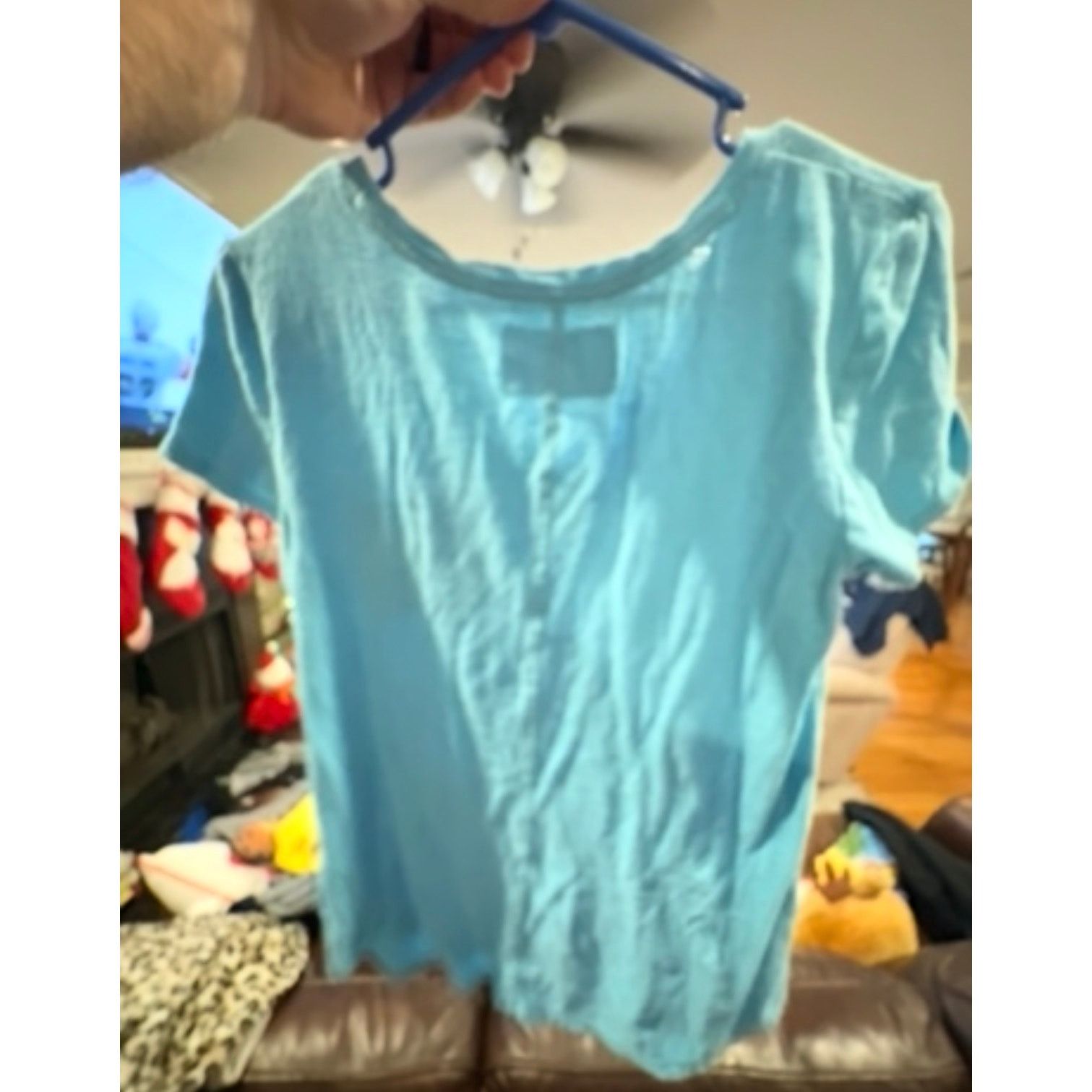 Loft LOFT Vintage Soft Women’s Blue T-Shirt Size XSmall Size XS / US 0-2 / IT 36-38 - 4 Thumbnail