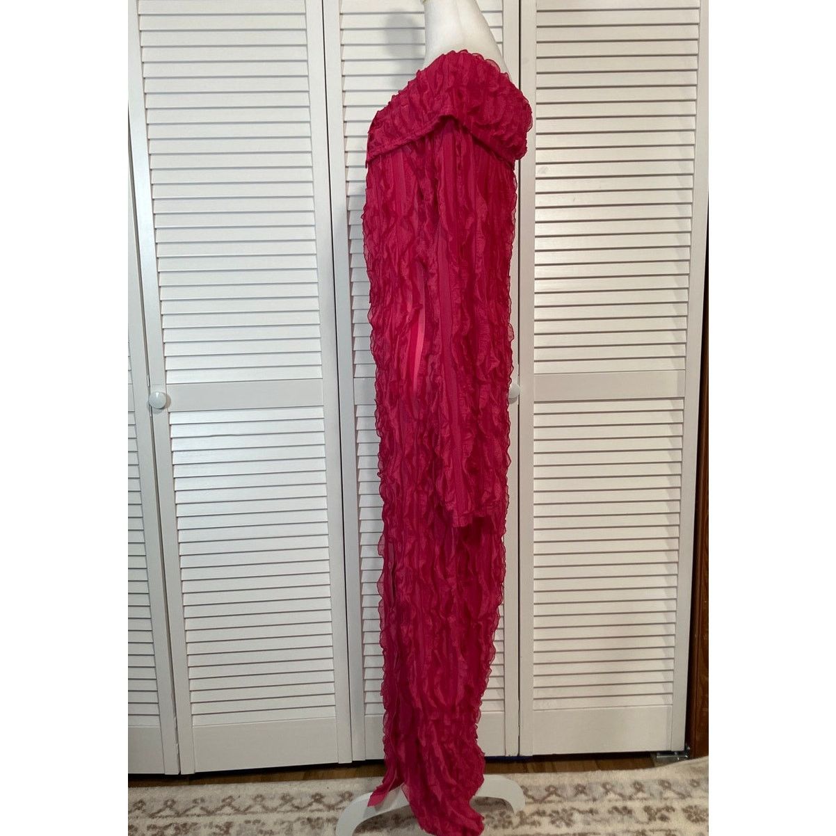 Other NWT Adogirl Rose Red Off Shoulder Shear Ruffle Maxi Dress XL Size XL / US 12-14 / IT 48-50 - 2 Thumbnail