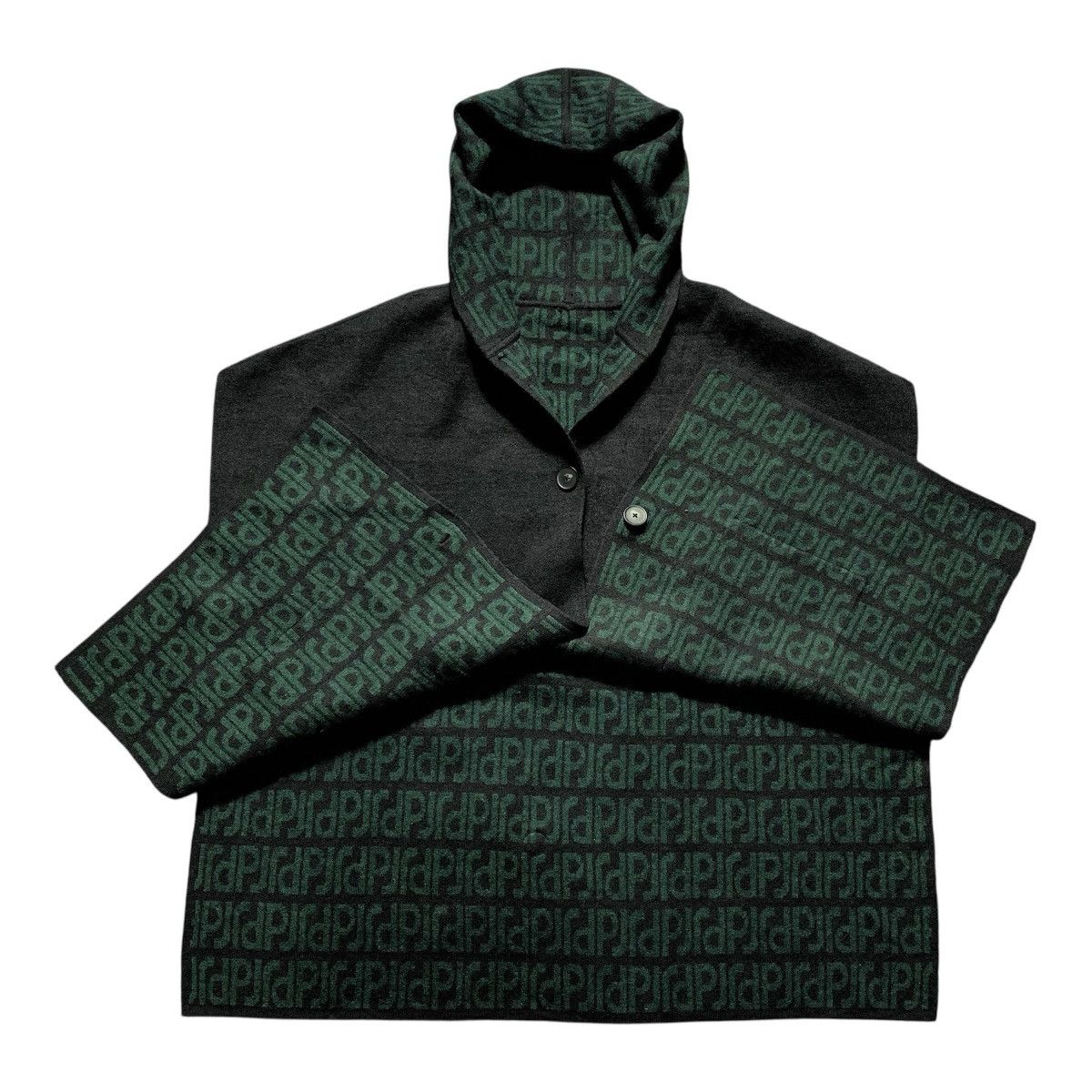 Japanese Brand Paul & Joe Double Side Hooded Scraft Cardigan Monogram Size US XXL / EU 58 / 5 - 4 Thumbnail