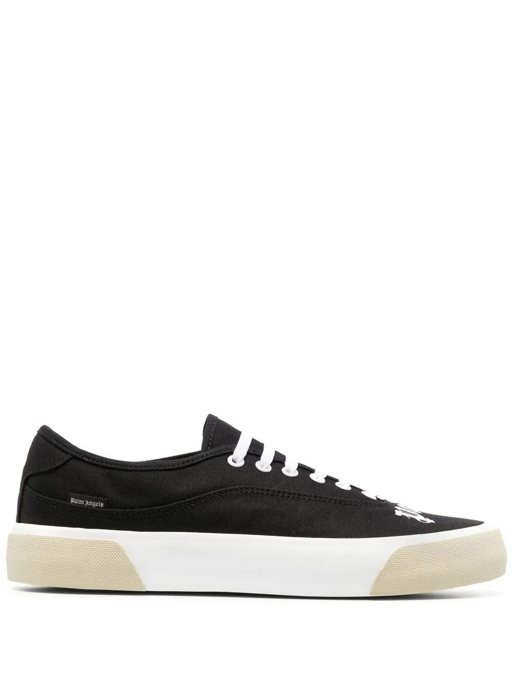 Palm Angels o1y0325 Logo Low-Top Sneakers in Black Size US 7 / EU 40 - 1 Thumbnail