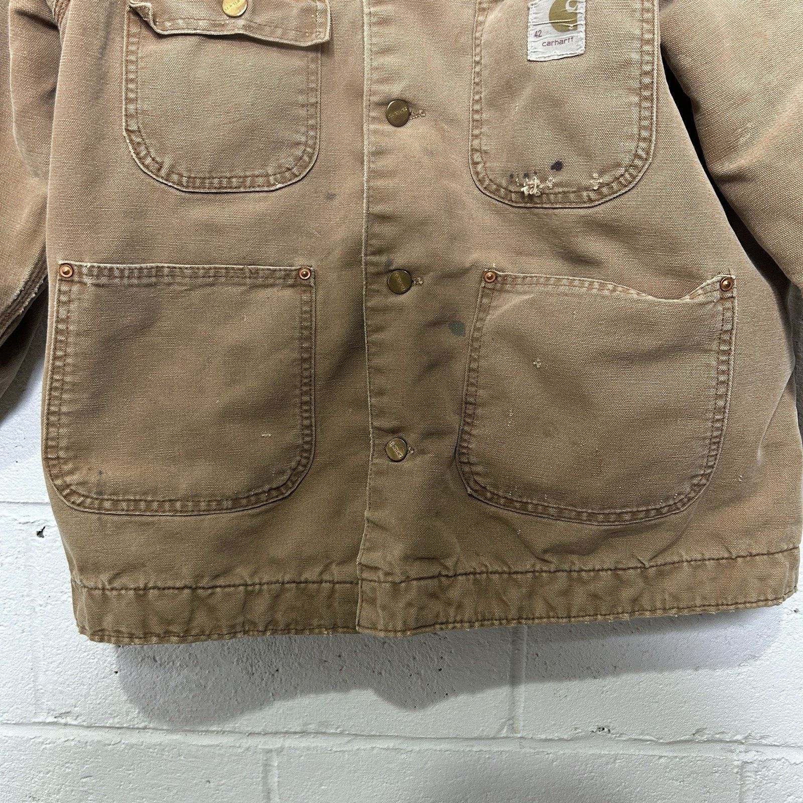 Carhartt Vintage 1970s Carhartt Blanket-Lined Chore Coat “Tan” Size US M / EU 48-50 / 2 - 4 Thumbnail