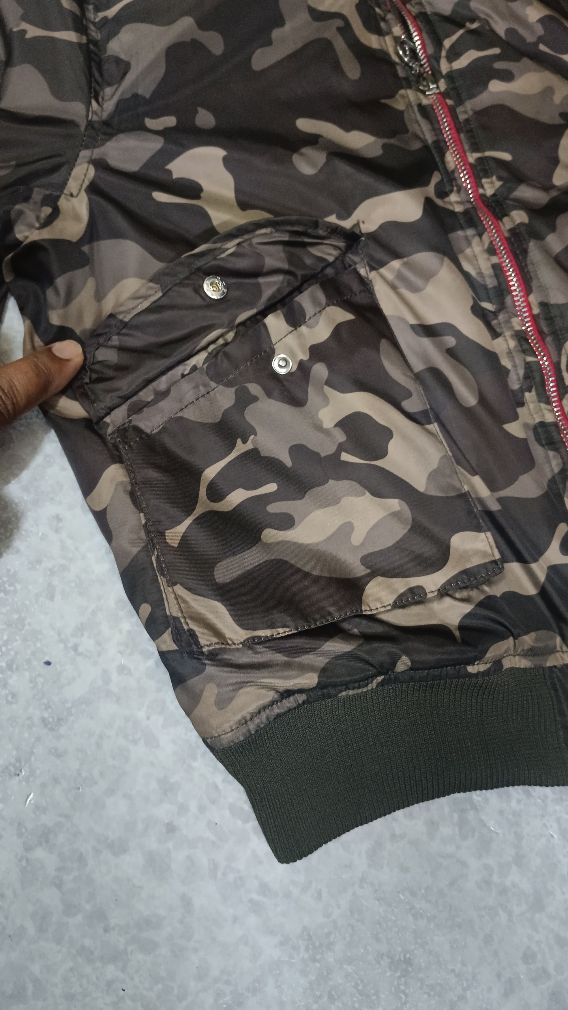 Bershka Bershka Premium Collection Camo Bombers Size L / US 10 / IT 46 - 4 Thumbnail