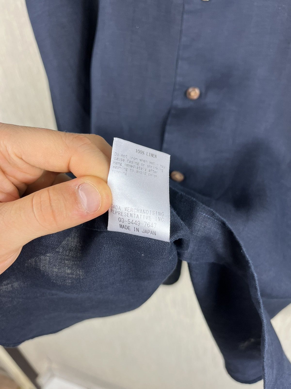 Kamakura Kamakura Maker’s shirt linen navy casual Japanese brand Size US M / EU 48-50 / 2 - 16 Thumbnail