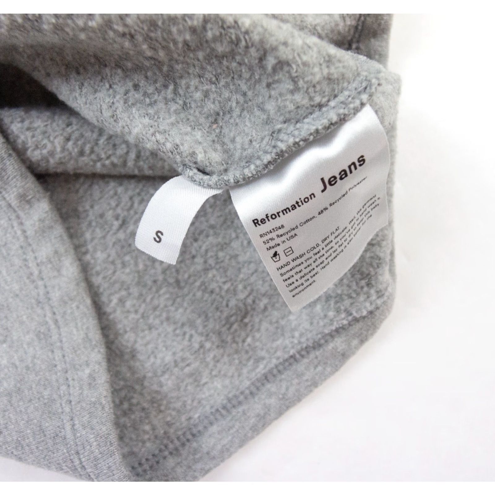 Reformation Reformation Brand Womens Dress Sweatshirt Small Gray Mock Neck Pullover Cozy Casual Travel Knee Length Long Sleeve Cotton Polyester Fleece Size S / US 4 / IT 40 - 5 Thumbnail