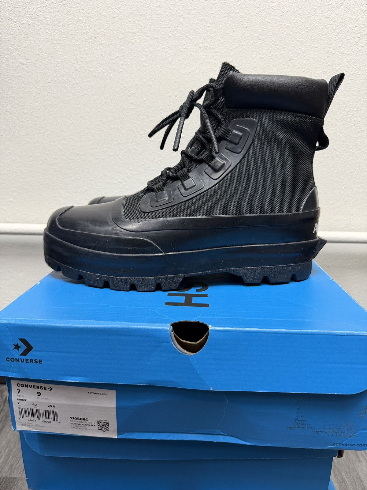 Ambush Design × Converse Converse x Ambush CTAS Duck Boot Black Canvas Womens Size US 9 / IT 39 - 3 Thumbnail