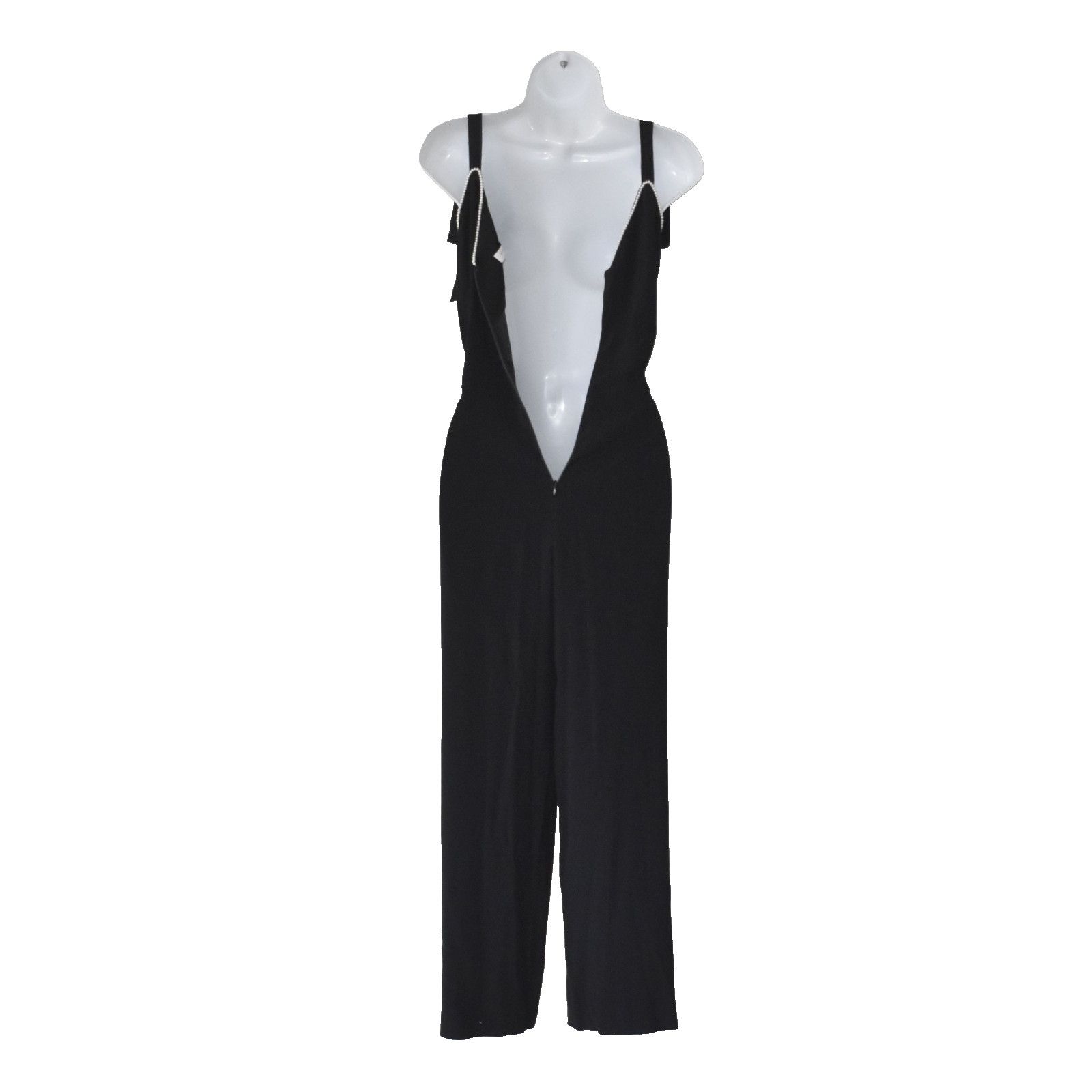 Sandro SANDRO PARIS Beaded Tie Shoulder Strap Jumpsuit Size 38 Size 30" / US 8 / IT 44 - 5 Thumbnail