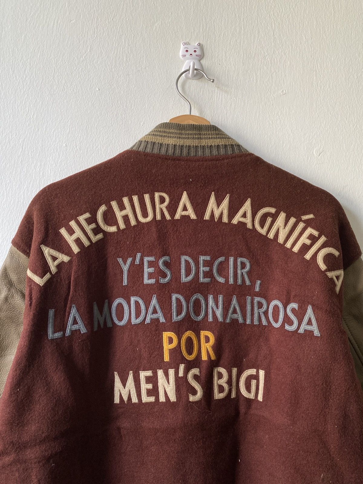 Vintage Vintage Mens Bigi Wool Leather Varsity Jacket Size US M / EU 48-50 / 2 - 12 Thumbnail