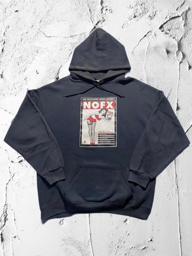 Vintage NOFX Hoodie Saved My S3X Life Rabid Rabit Graphics 1997 Size US XL / EU 56 / 4 - 1 Thumbnail