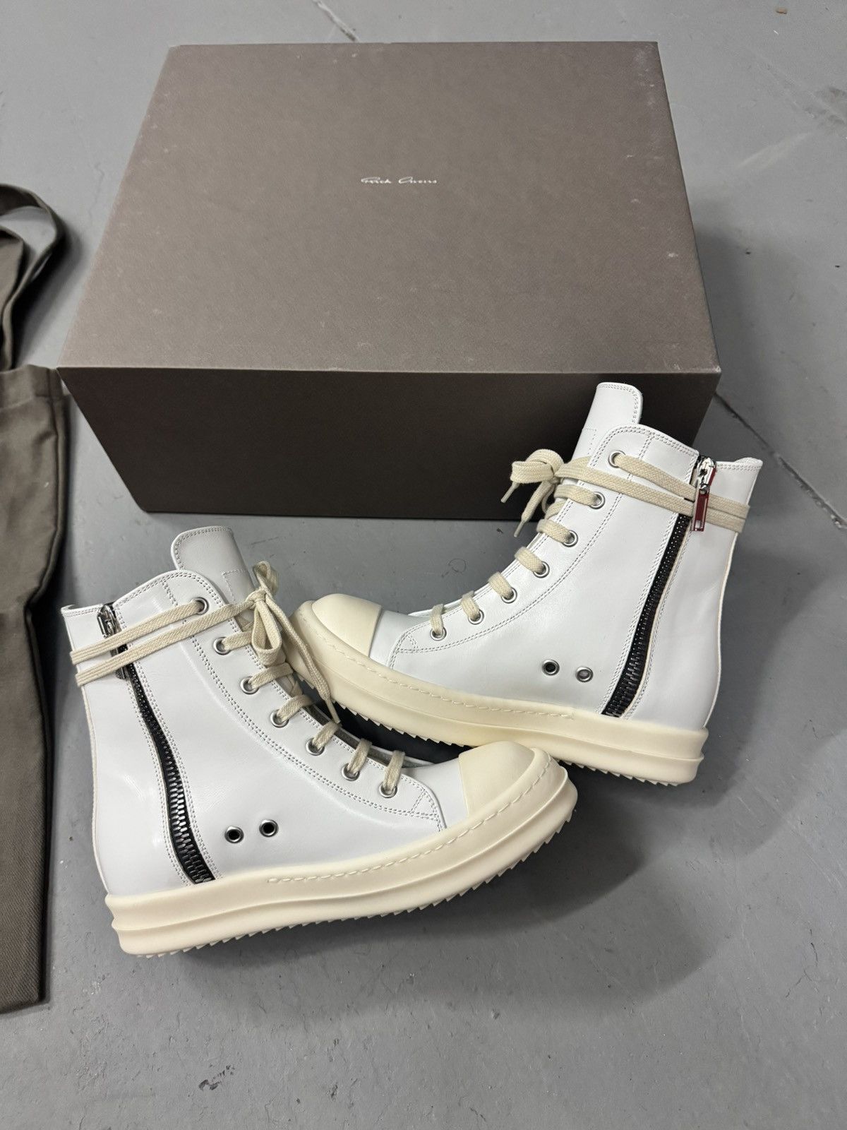 Rick Owens Rick Owens Hollywood Scarpe In Pelle Sneaker High Size US 7 / IT 37 - 2 Thumbnail