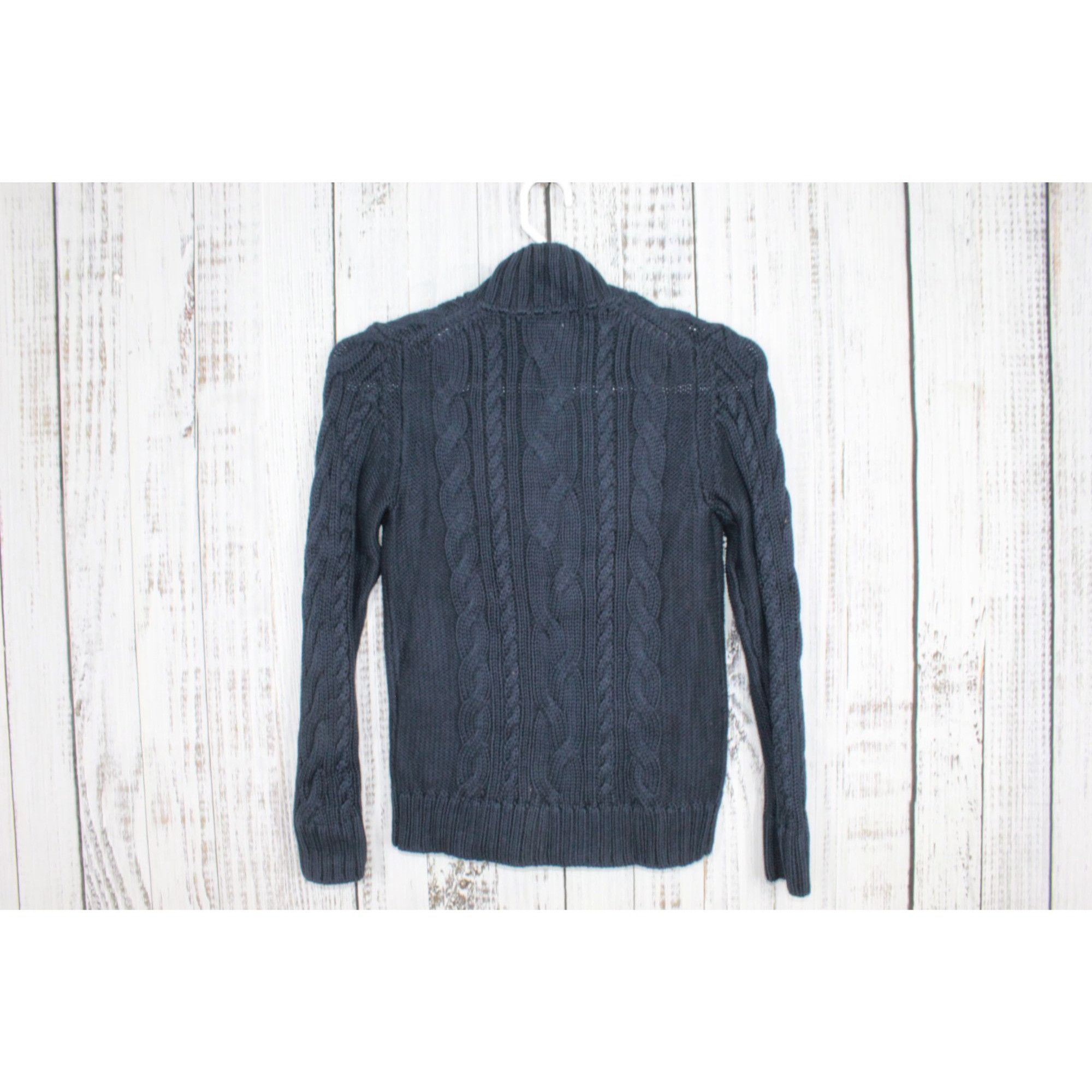 L.L. Bean LL Bean Women's Double L Cable Sweater Zip Cardigan Blue Siz Size S / US 4 / IT 40 - 6 Thumbnail