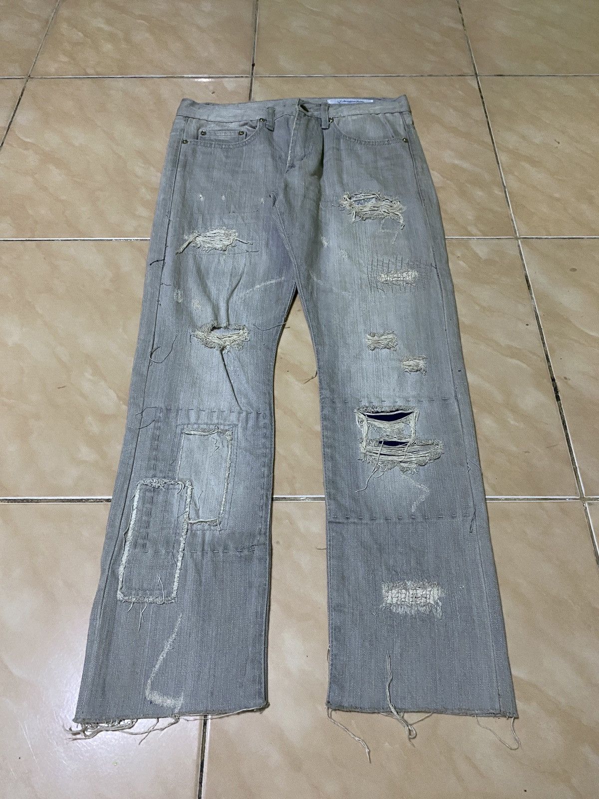 If Six Was Nine × Japanese Brand × Seditionaries Young Machines pacthwork and distressed Size 29" - 2 Thumbnail