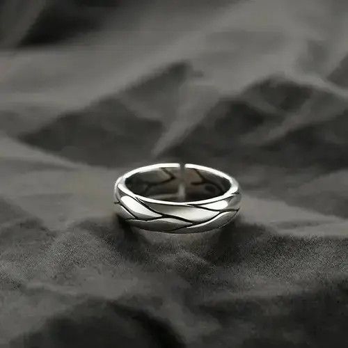 Jewelry Classic Punk Ring in Silver, Men's