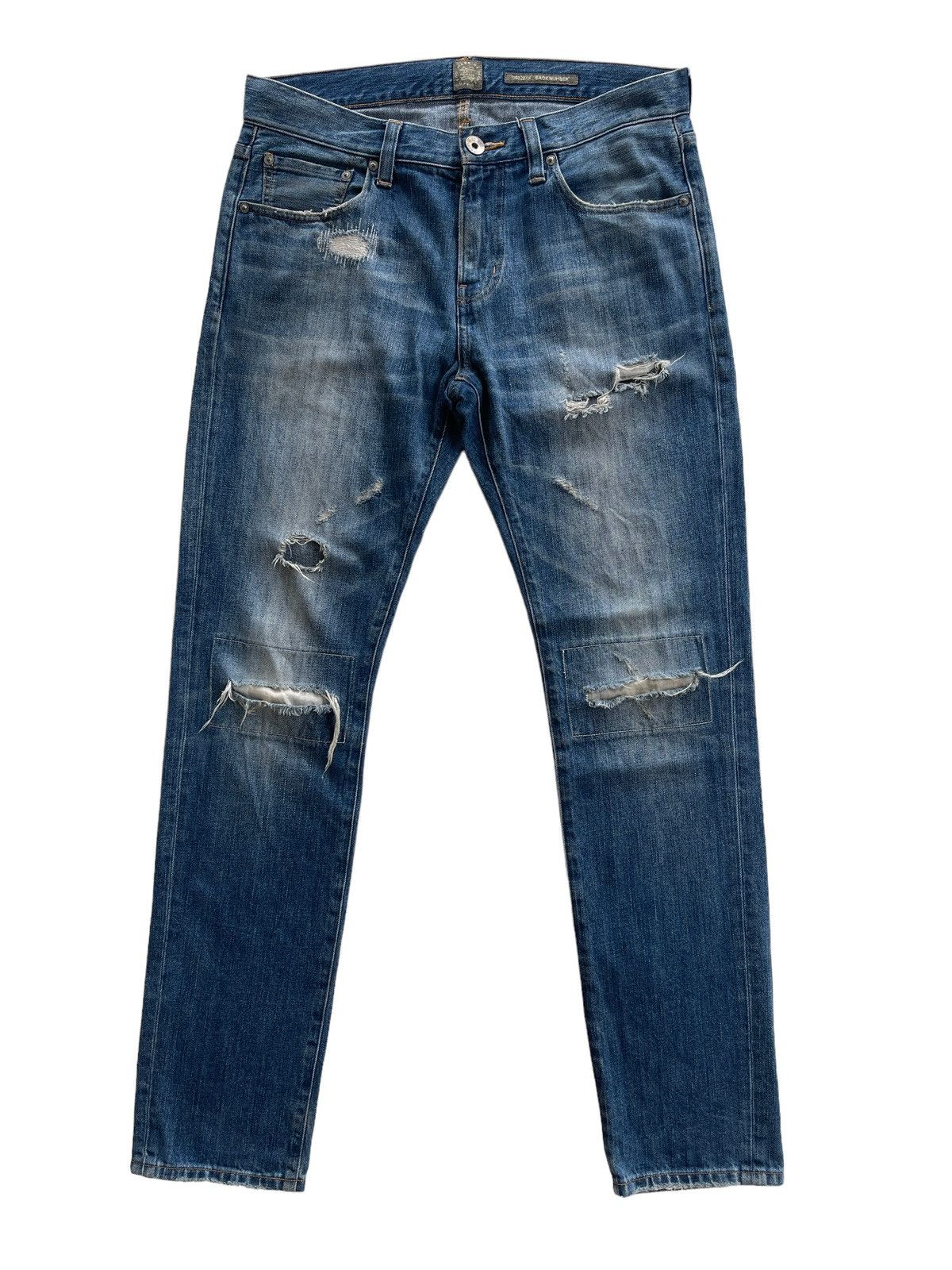 Japanese Brand Ripped Distressed StreetWear Denim Size US 33 - 1 Thumbnail