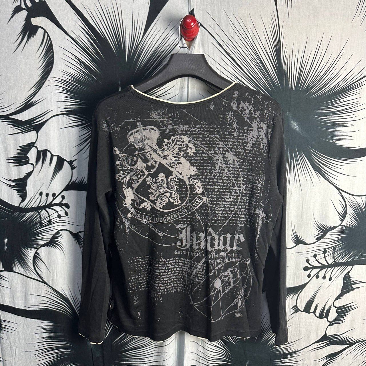 Japanese Brand 2000s Archive Japanese Poem Skull Punk Long Sleeve Size US L / EU 52-54 / 3 - 2 Thumbnail
