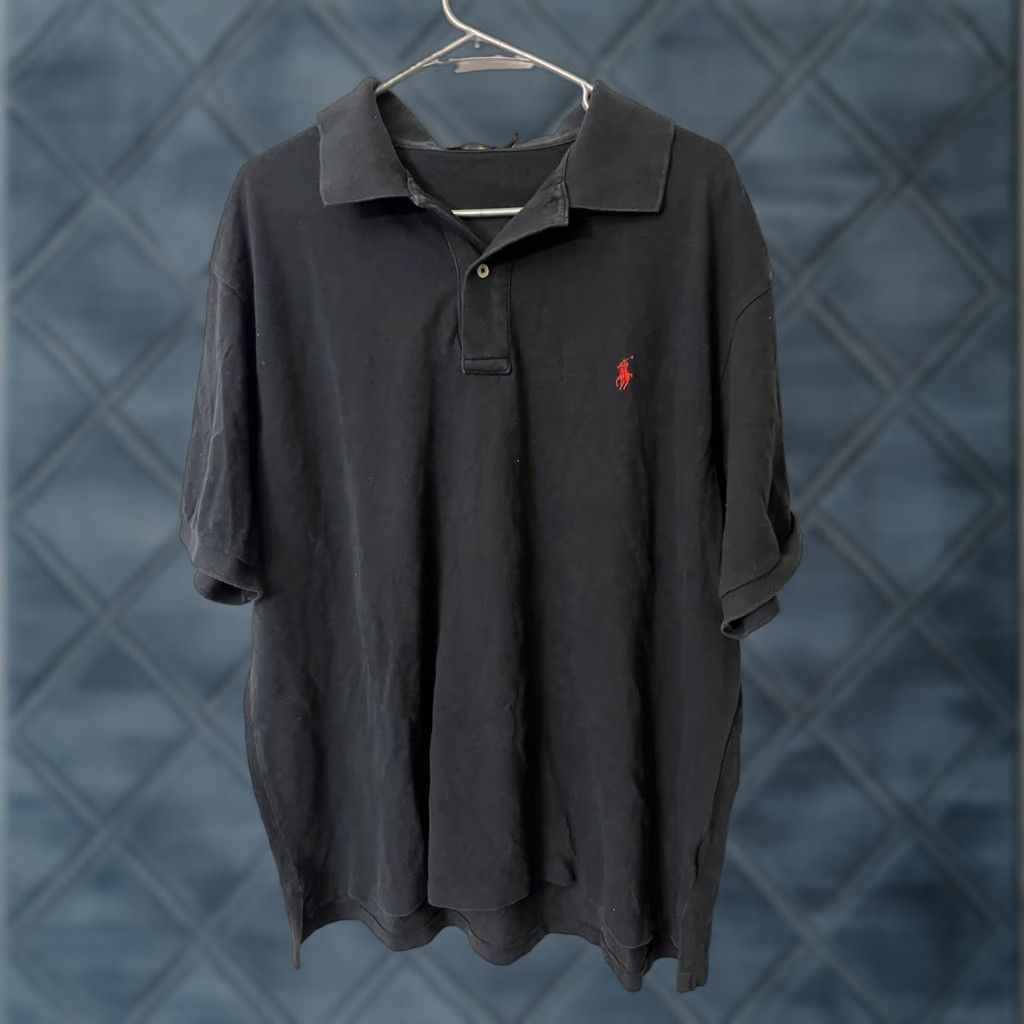 Polo Ralph Lauren Ralph Lauren Polo Shirt Men Big 1XB Black Cotton Jersey Logo Short Sleeve Polo Shirt Mens Size US XL / EU 56 / 4 - 1 Thumbnail