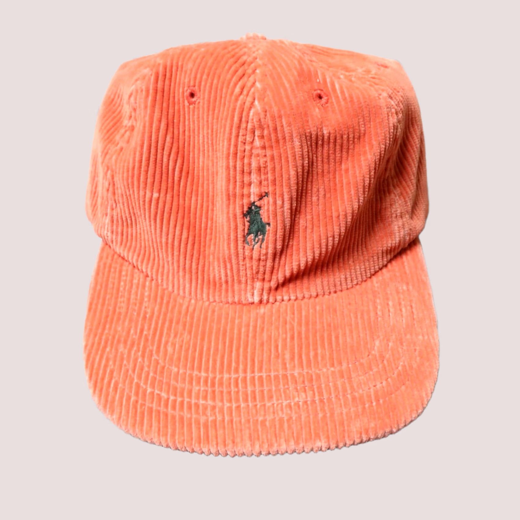 Polo Ralph Lauren VINTAGE Polo Ralph Lauren Corduroy Leather Strapback Hat Dad Cap Adjustable Salmon Mens Size US M / EU 48-50 / 2 - 1 Thumbnail
