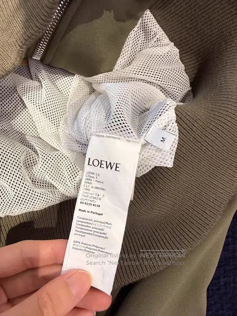 Loewe Loewe Military Green Short Bomber Jacket with Baseball Col Size M / US 6-8 / IT 42-44 - 4 Thumbnail