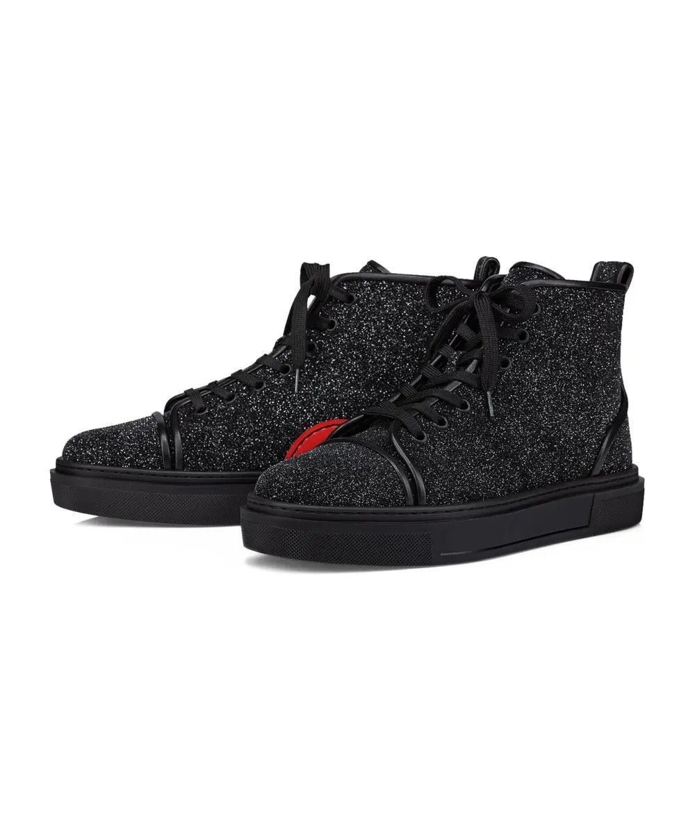 Christian Louboutin o1s1wg110225 Adolon Glitter Sneakers in Black Size US 12 / EU 45 - 1 Thumbnail