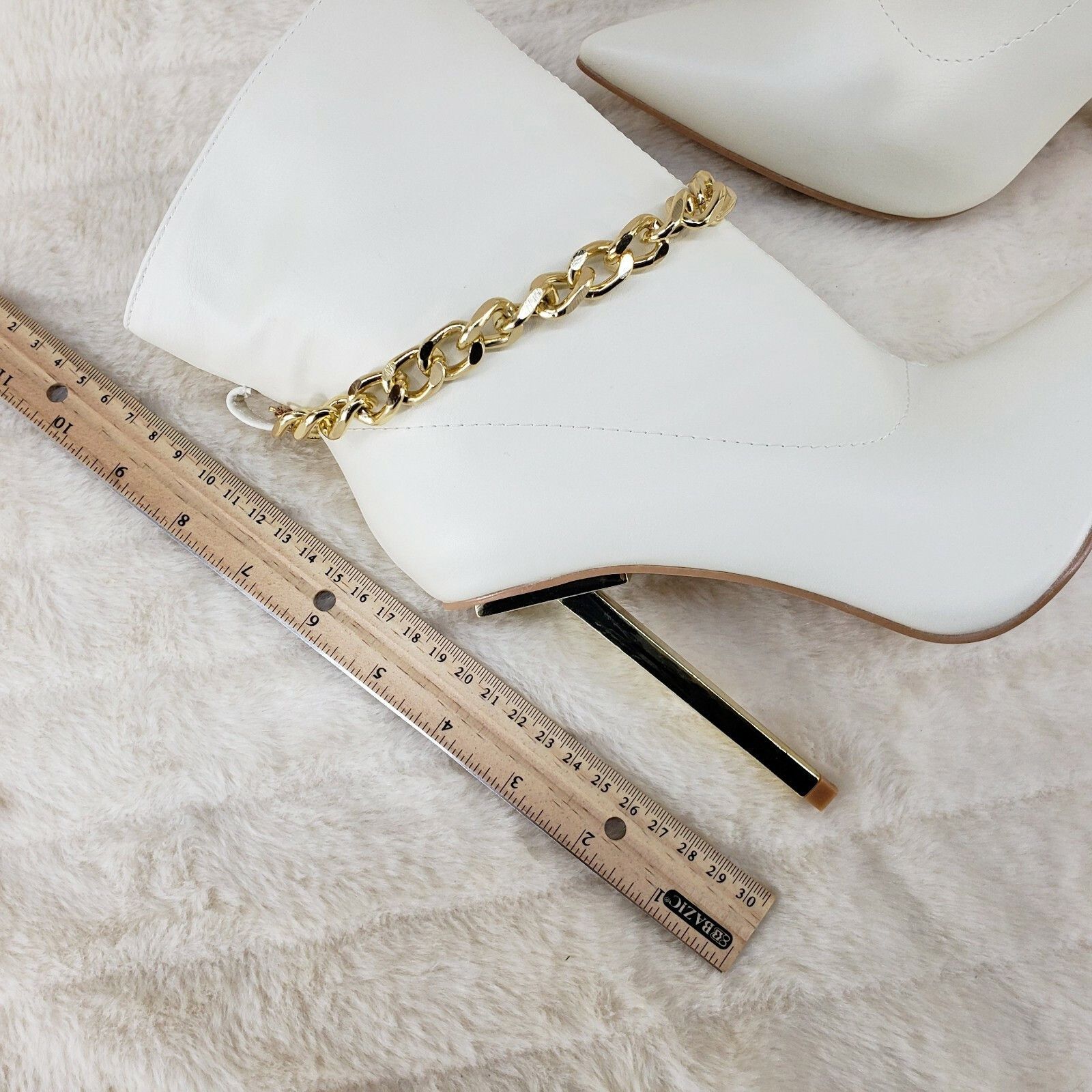 Other Venomous White Pointy Toe Spike Stiletto Heel Ankle Boots Go Size US 8 / IT 38 - 7 Thumbnail